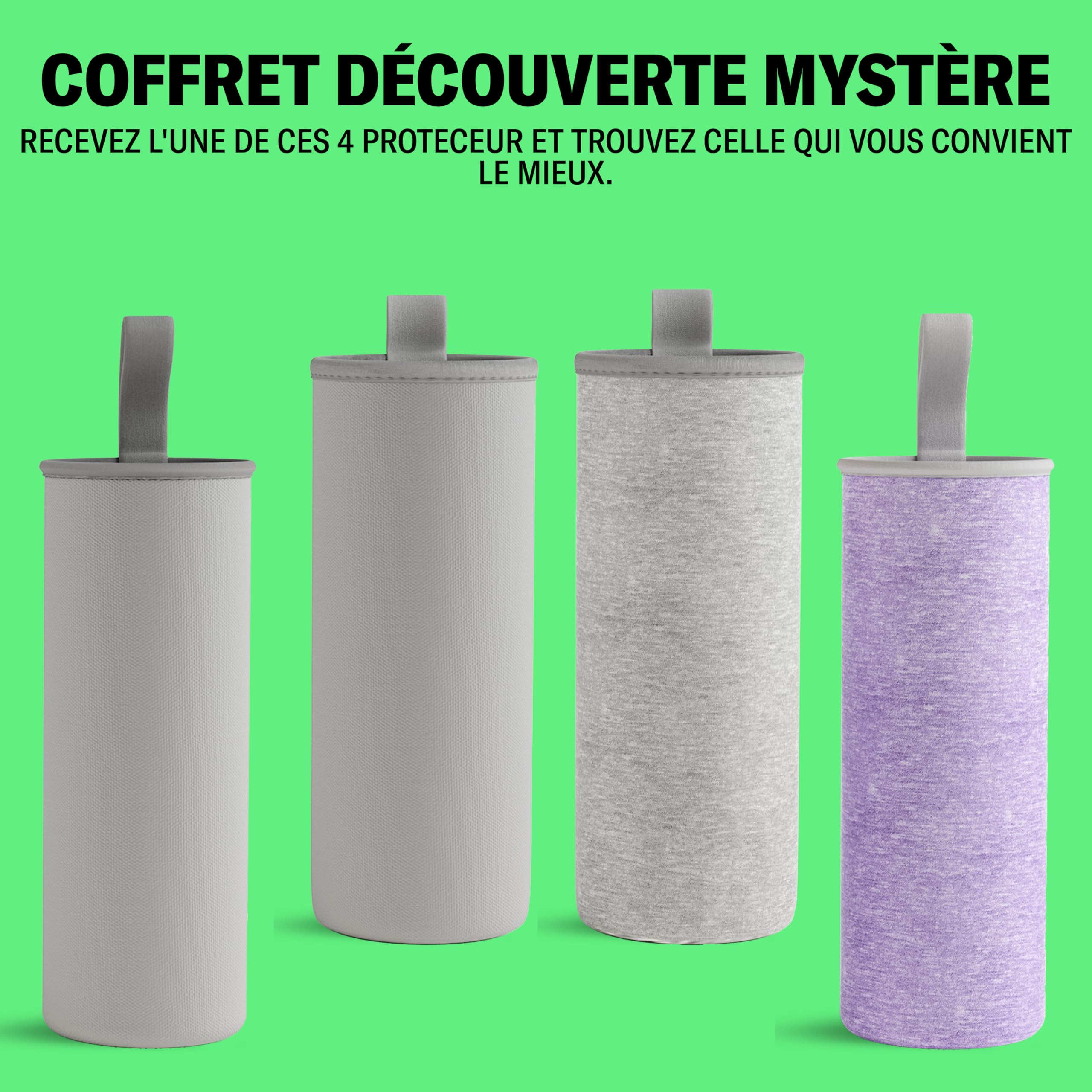 waterdrop® Coffret Dégustation Verre - Bouteille en Verre 600ml + 18 Cubes à Boire en 6 Saveurs, Boisson en Cube avec Vitamine C & Vitamine B, Sans Sucre, Gourde d'Eau, Coffret Cadeau Femme & Homme