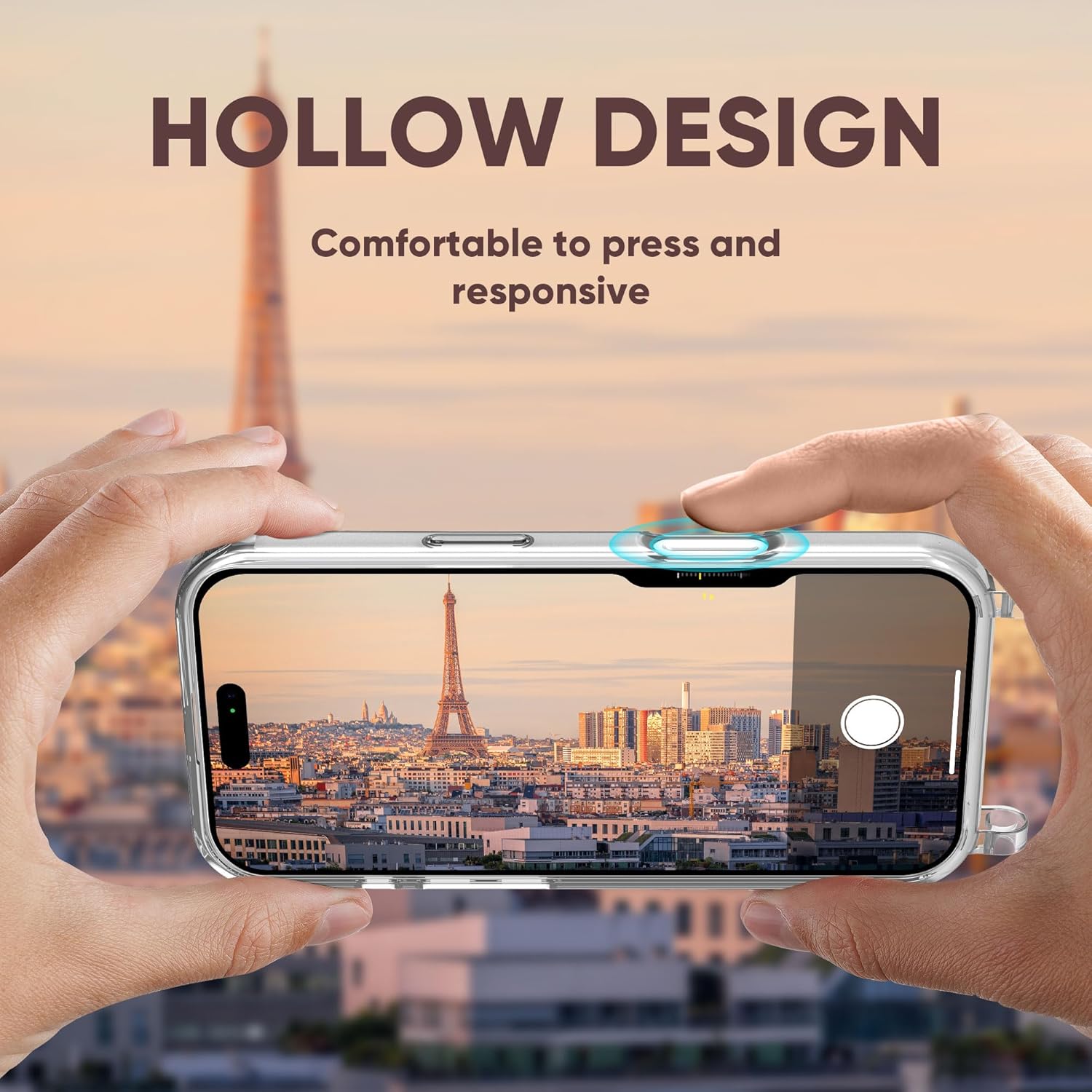 Magnetic Clear Case Compatible with iPhone 16 Case Crossbody Anti Lost Strap Shockproof Protective Lanyard Phone Case Black - Image 4