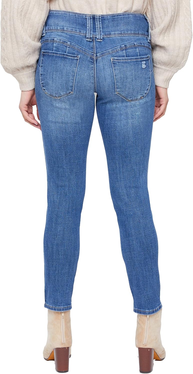 Royalty for Me Womens Royalty for Me Women's Petite Sustainable Wannabettabutt Mid Rise Jeans - Image 3
