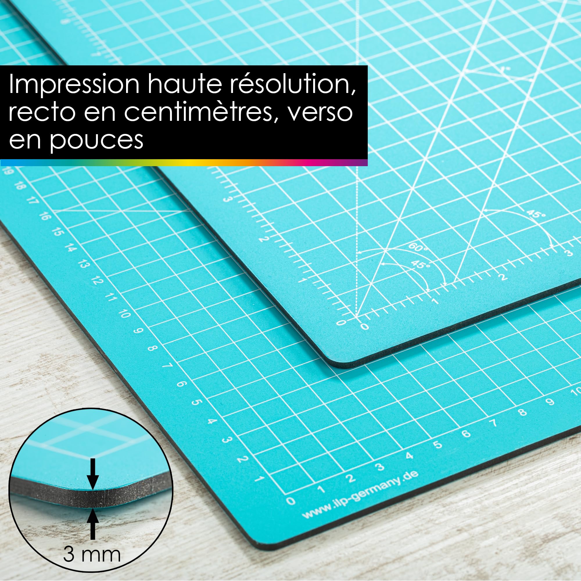 Tapis De Découpe Victor 60x90cm Auto-Cicatrisant - 3 Plis - Surface Antidérapante - Pour Couture, Bricolage