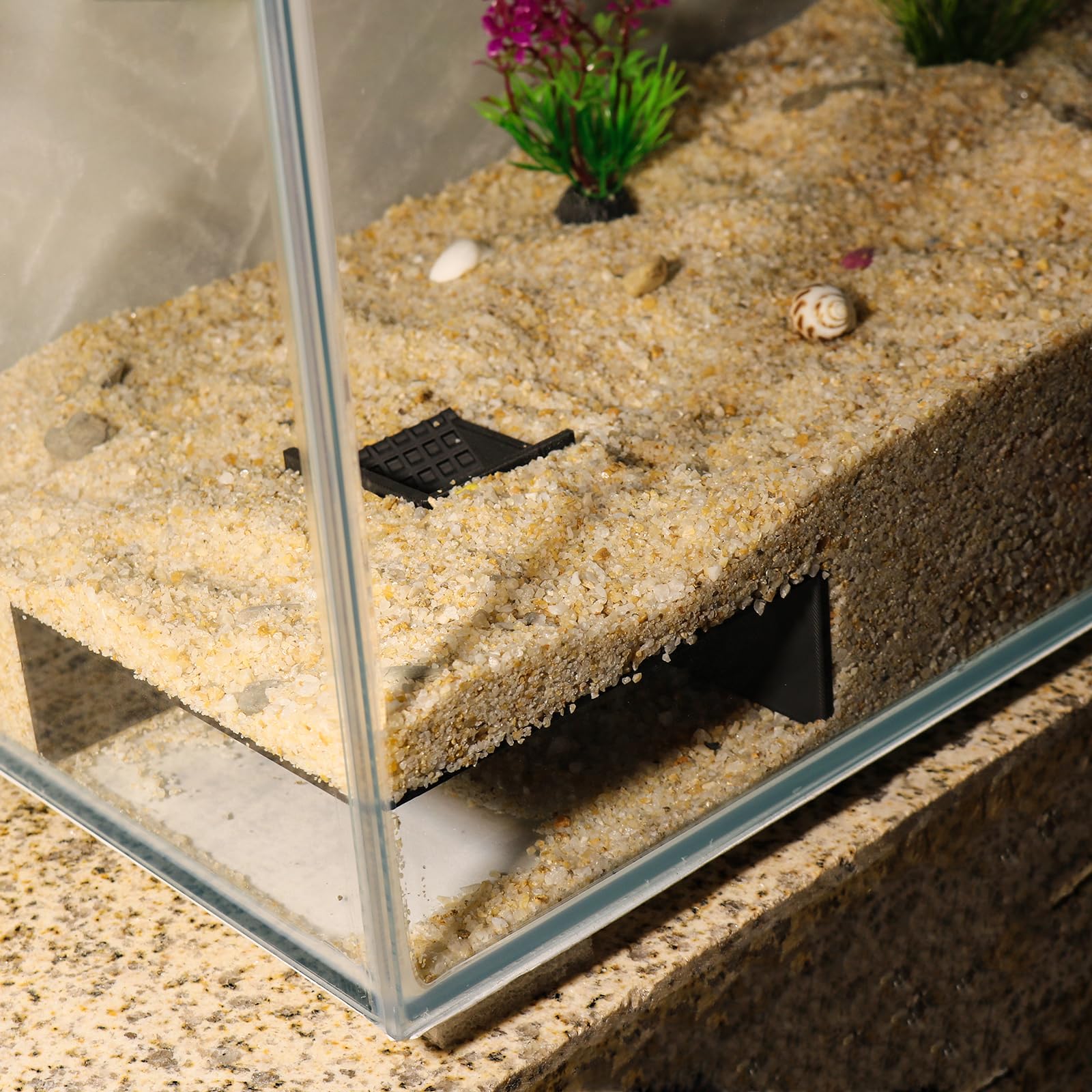 水槽用魚の隠れ家 エビの隠れ家 水槽トンネル 魚 エビの洞窟 隠しシェルター エビ カニ 熱帯魚 エビ水族館トンネル 用水槽装飾アクセサリー (ブラック,スタイル11) - 3