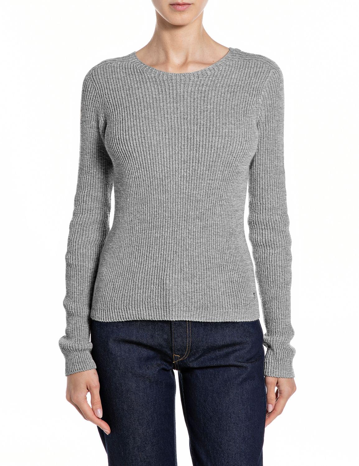 Replay Women's Jumper, M03 Grey Melange, S