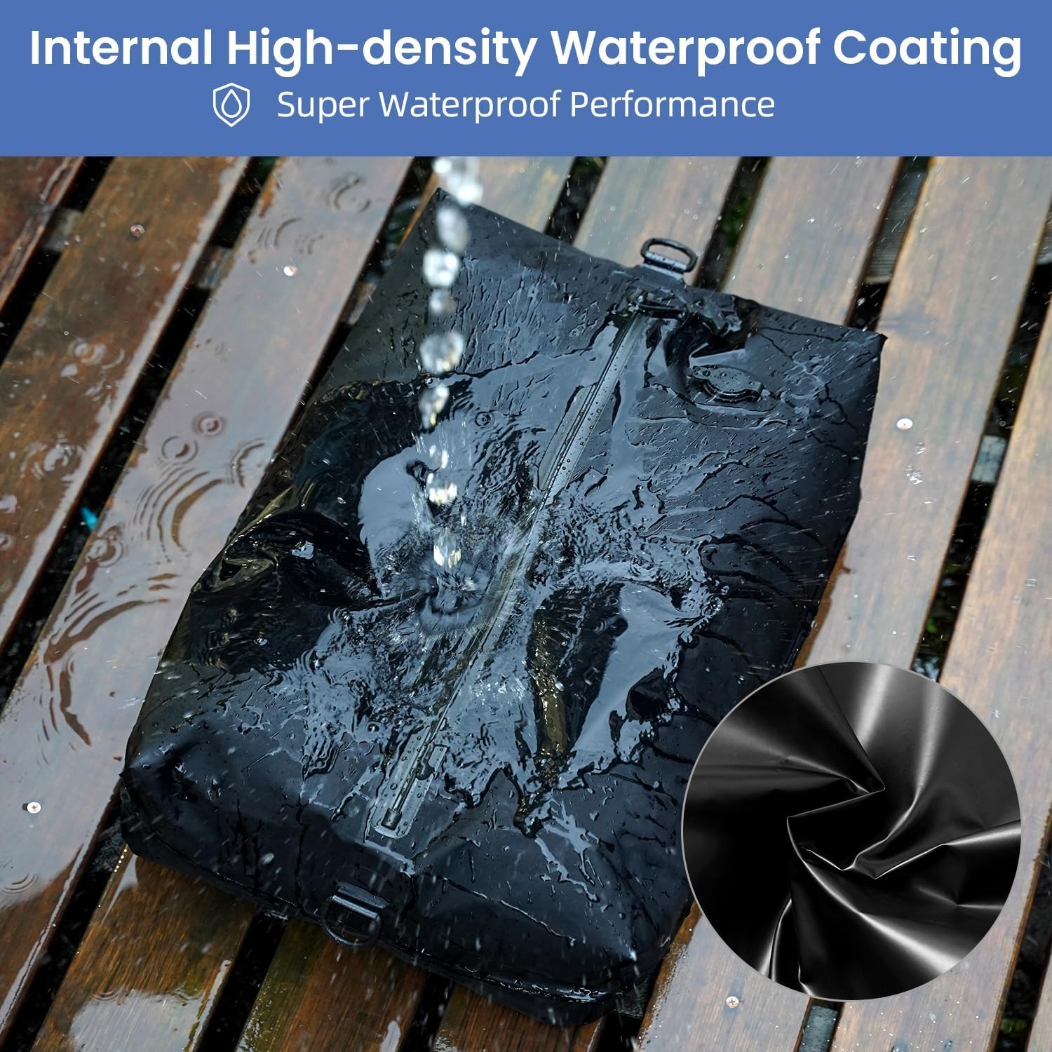 16L Sac sous Vide pour Vêtements de Voyage, Sac de Voyage sous Vide Imperméable Pliable avec Fenêtre Transparente (Noir, Sans Pompe)