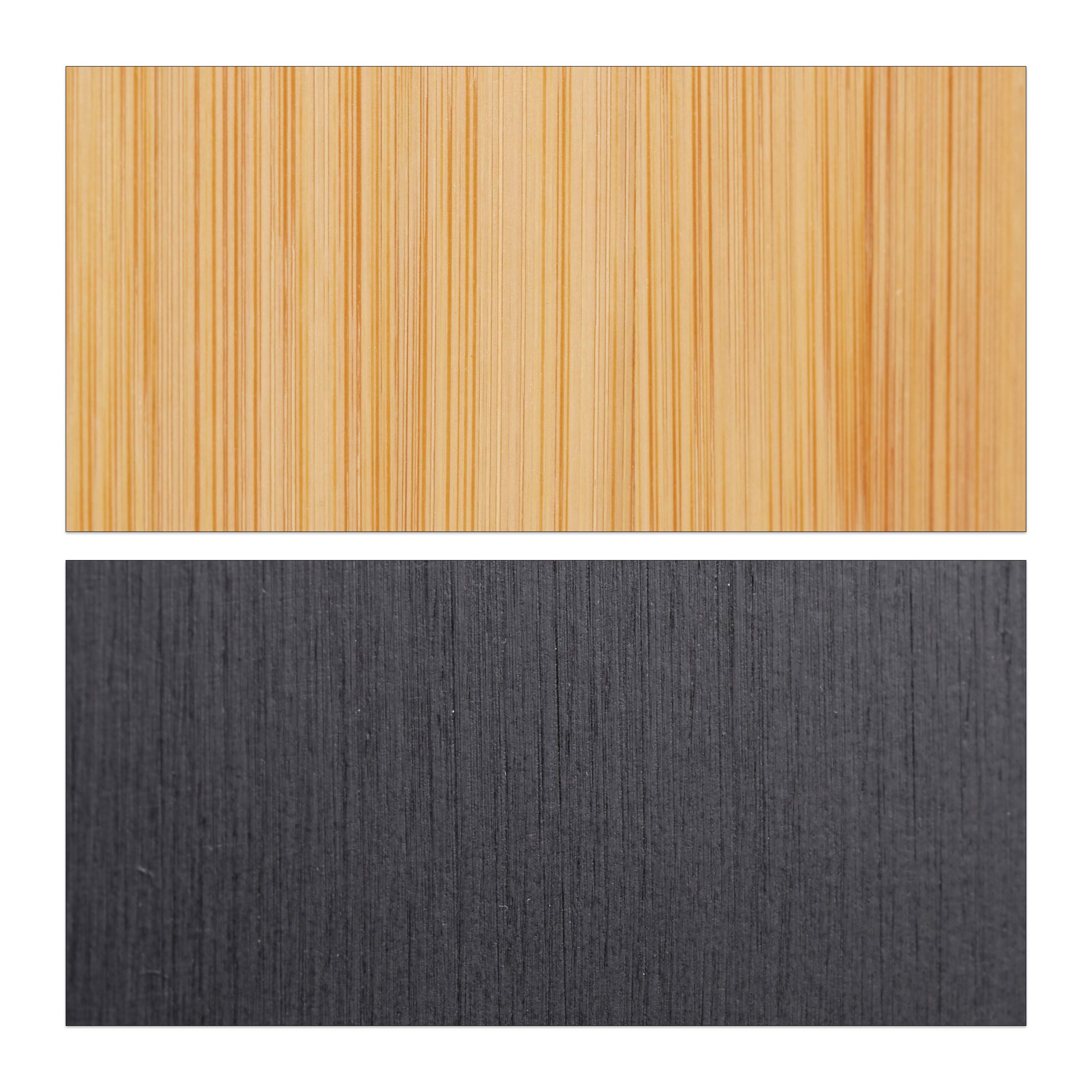Relaxdays Portasalviette scatola porta fazzoletti quadrato porta-cosmetici in bambù HxLxP: 14,5 x 14,5 x 14,5 cm nero