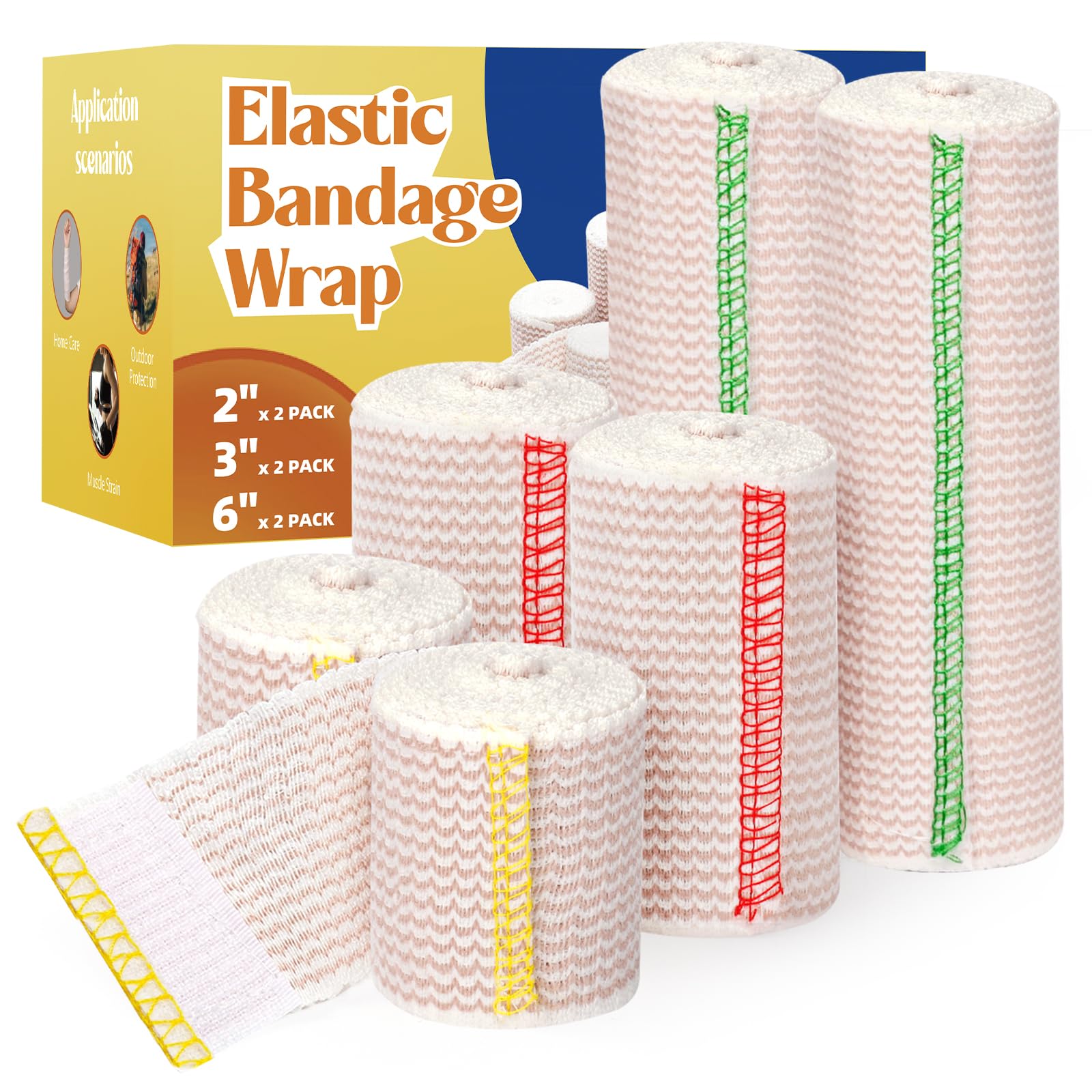 6" Elastic Bandage Wrap Compression Bandage for Waist Leg, 2 Pack — Amazon image 16