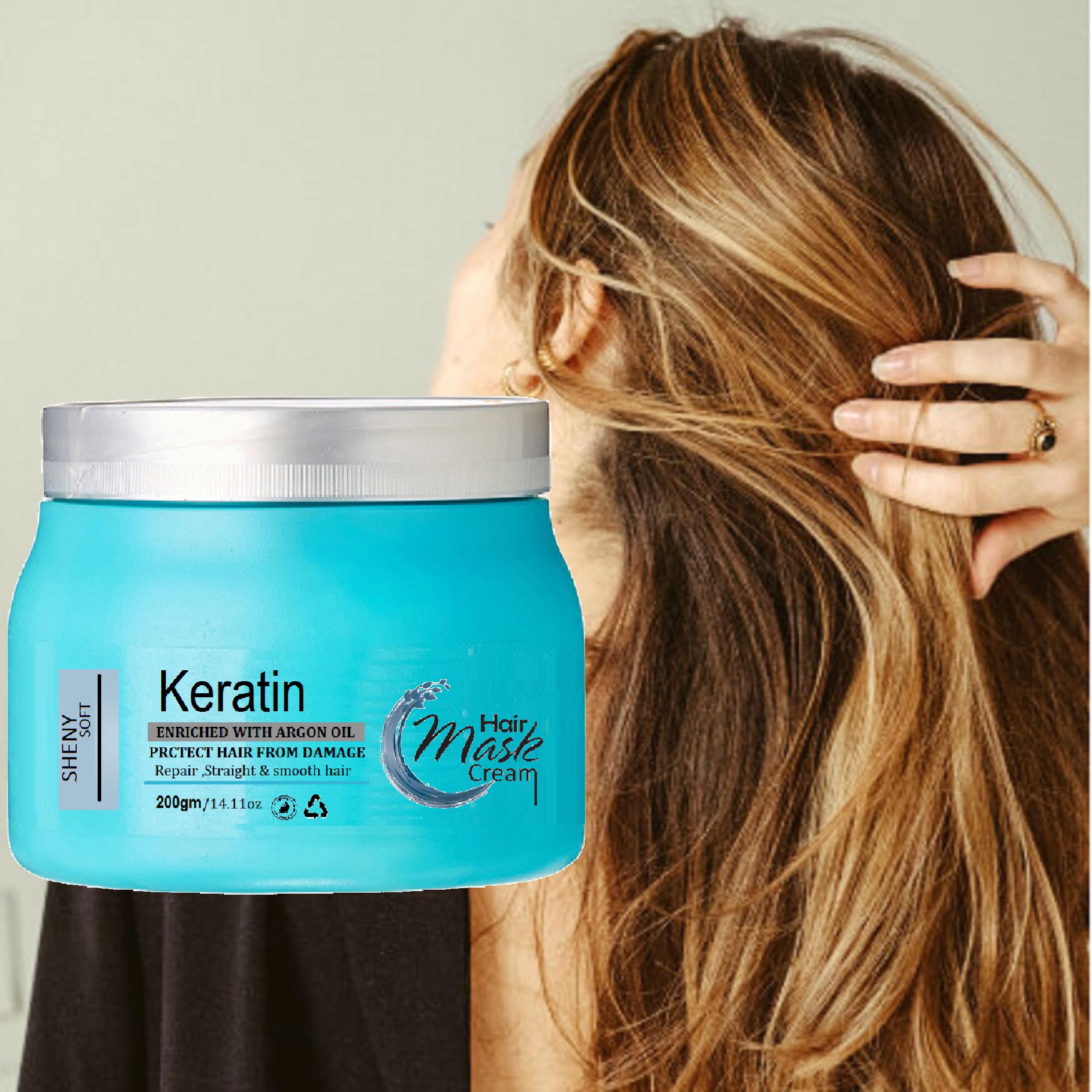 Keratin Hair Treatment Mask for Dry Damaged Hair-image-29