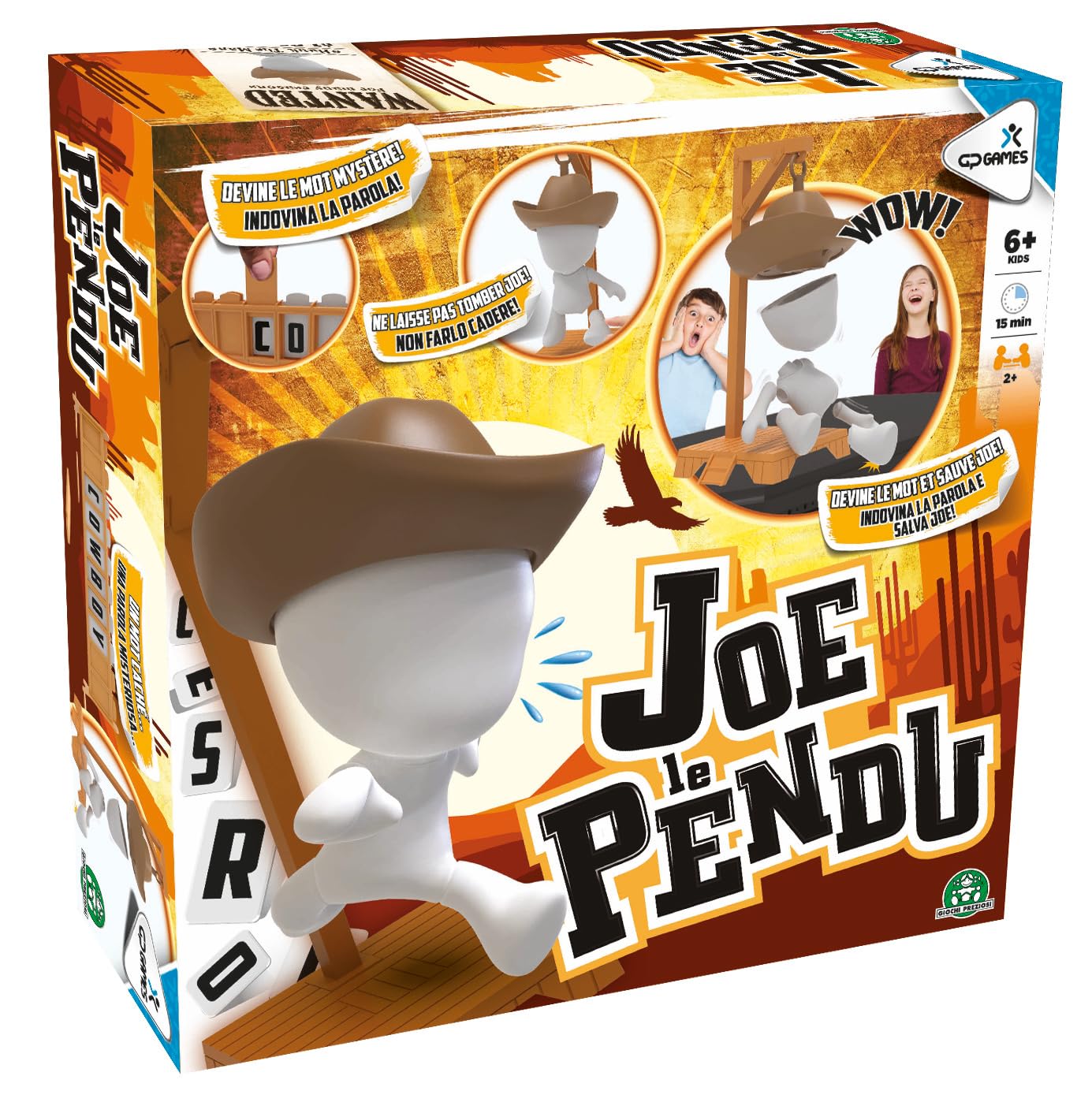 Joe Le Pendu, Gioco da tavolo Intemporale - Devine La Parola Prima di essere impiccato, Rapidità e riflessione, 2 giocatori e più, per bambini dai 6 anni, GP100, Marrone