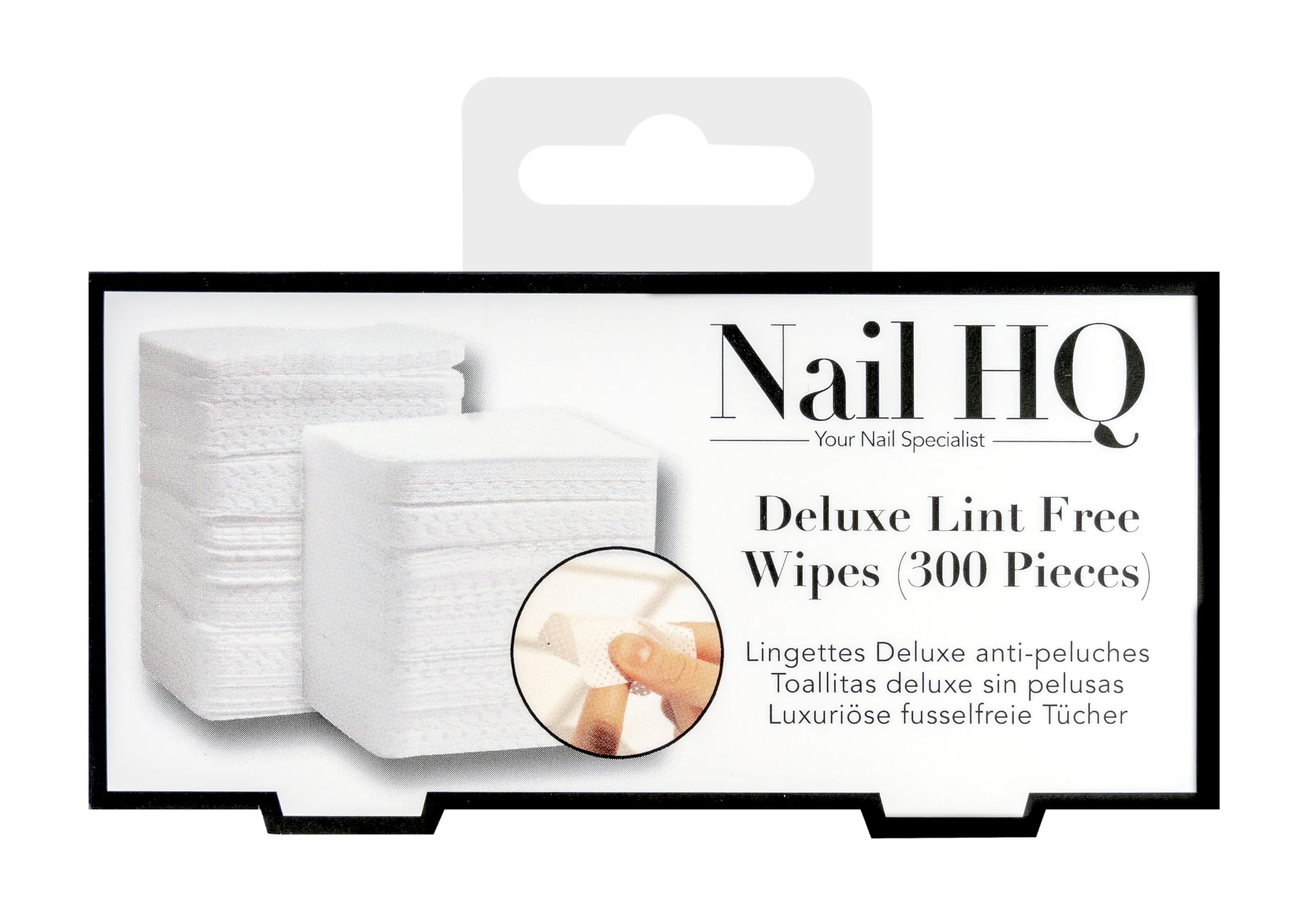 Nail HQ 300 Pcs Lint-Free Nail Wipes – Absorbent Acetone Pads for Nail Prep, Gel Polish & UV Gel Removal