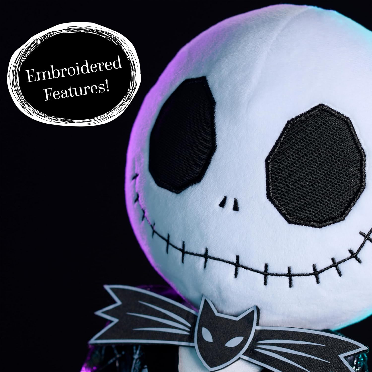 Disney Tim Burton's The Nightmare Before Christmas Large 19-inch Jack Skellington Plush Stuffed Animal, Mettalic Finish, Soft Toys for Fans, Girls, Boys, Kids Ages 3 and Up by Just Play - Image 4