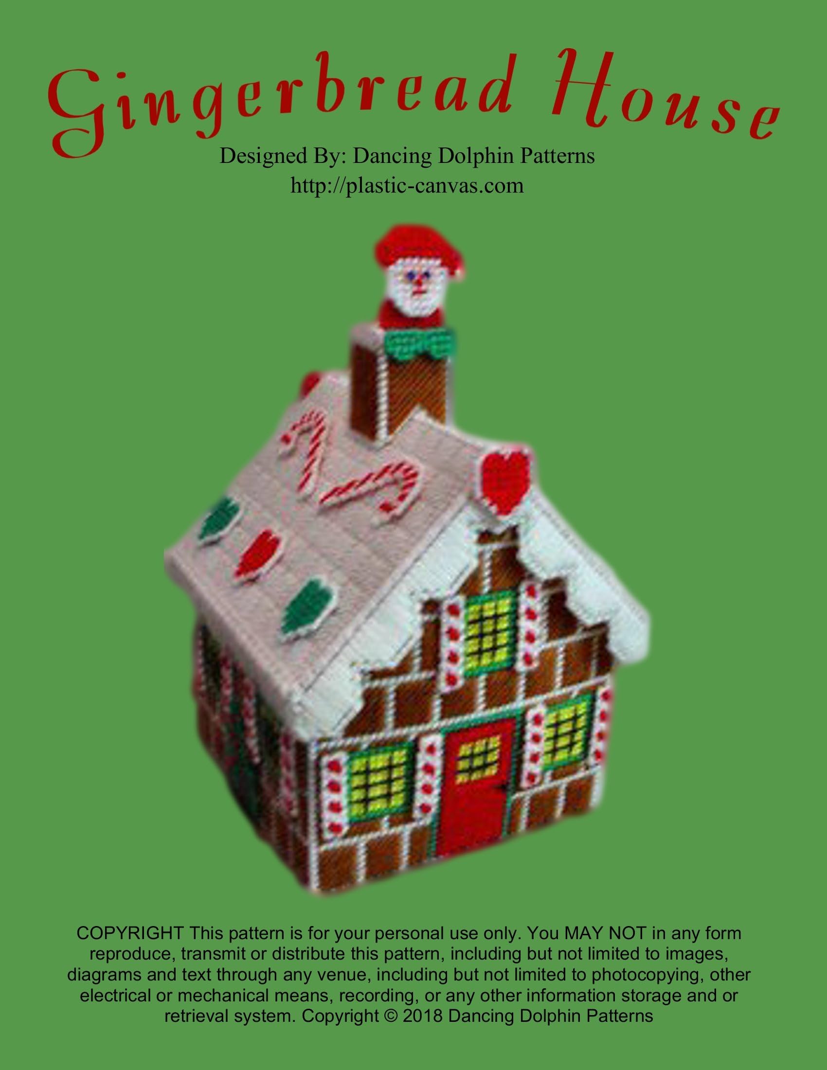 Gingerbread House: Plastic Canvas Pattern