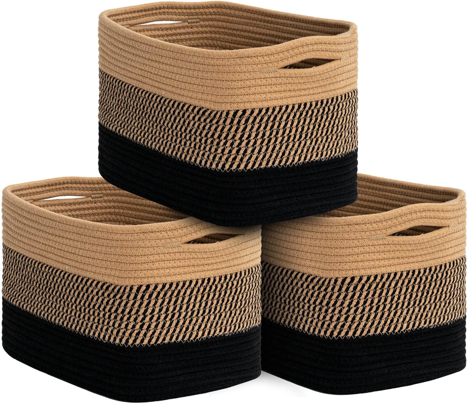 Goodpick Storage Baskets for Organizing Woven Rope Basket for Book, Towels, Toy