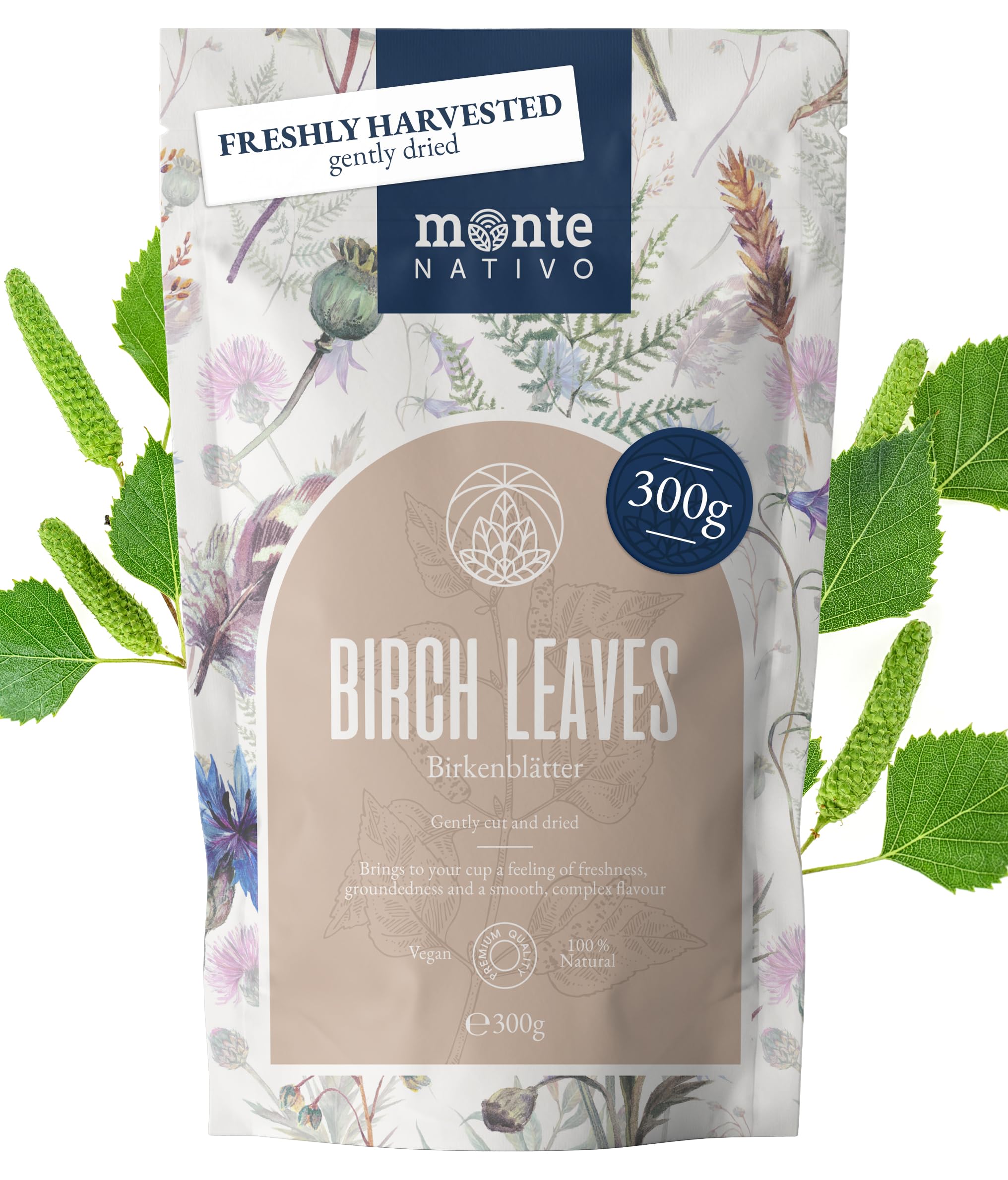 Lemon Balm Tea Monte Nativo (300g) - Gently Dried Lemon Balm Leaves - Aromatic and 100% Pure and Natural Loose Leaf Herbal Tea Without Additives - As a healthy, refreshing infusion — view 50