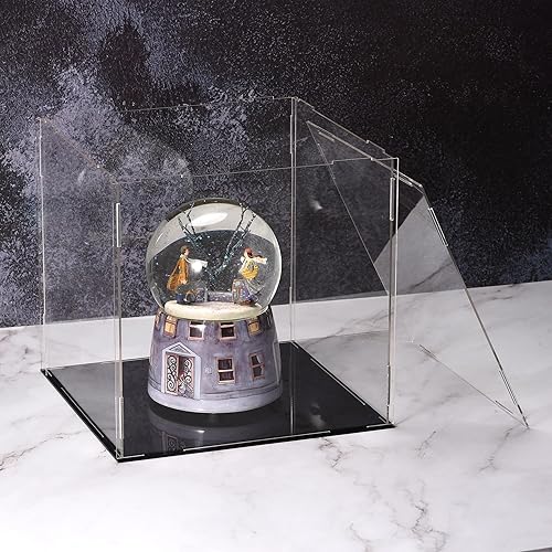Miniatura 6 de uxcell Caja de exhibición transparente de acrílico, protección a prueba de polvo, escaparate, cubo, coleccionables, caja de exhibición 7.9x3.9x3.9