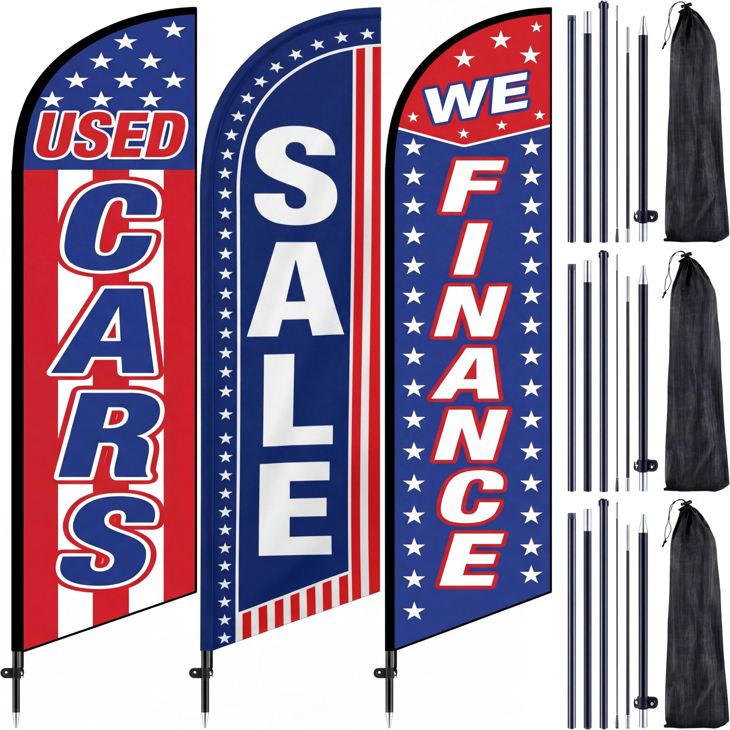 Photo 1 of Remagr 3-Pack 7ft Feather Flags
