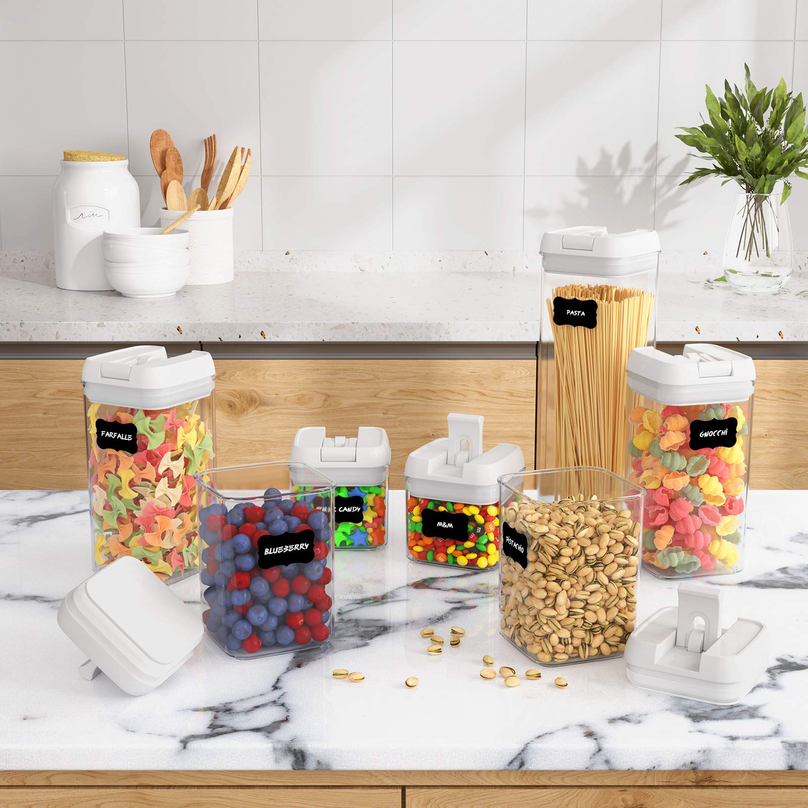 Airtight Food Storage Container Set, Kitchen and Pantry Containers, Keep Food Fresh, Dry and