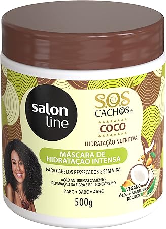 Amazon Com Linha Tratamento Sos Cachos Salon Line Mascara Coco 500 Gr Salon Line Treatment Sos Curls Collection Coconut Mask Net 17 63 Oz Beauty Personal Care