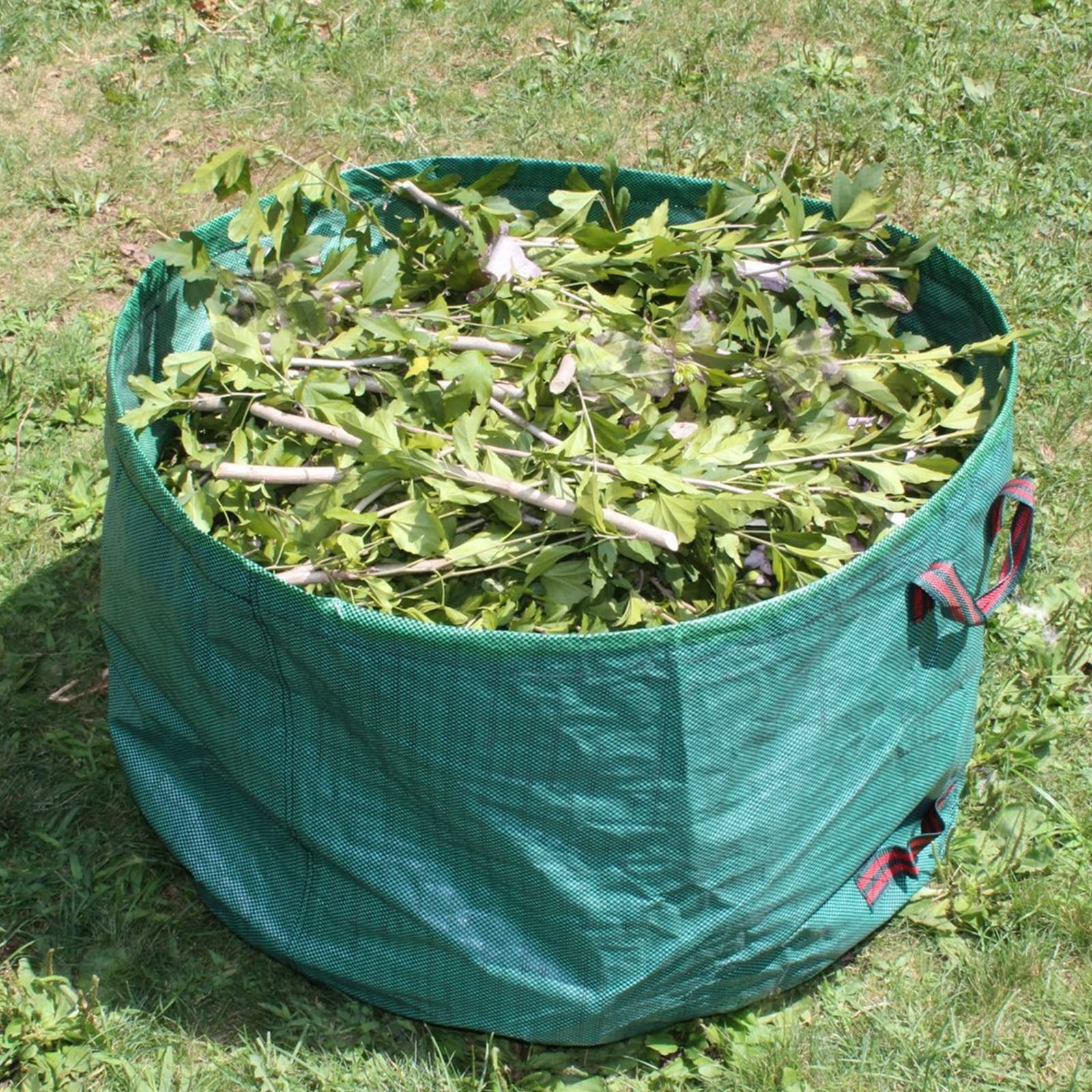 2 X Sacs De Jardin Professional 238l IndéChirables, Sac de Jardin RéUtilisable et Stable avec 4 PoignéEs Anti-DéChirure, Sac Dechets Verts Pe, Stable Aux Uv et Hydrofuge