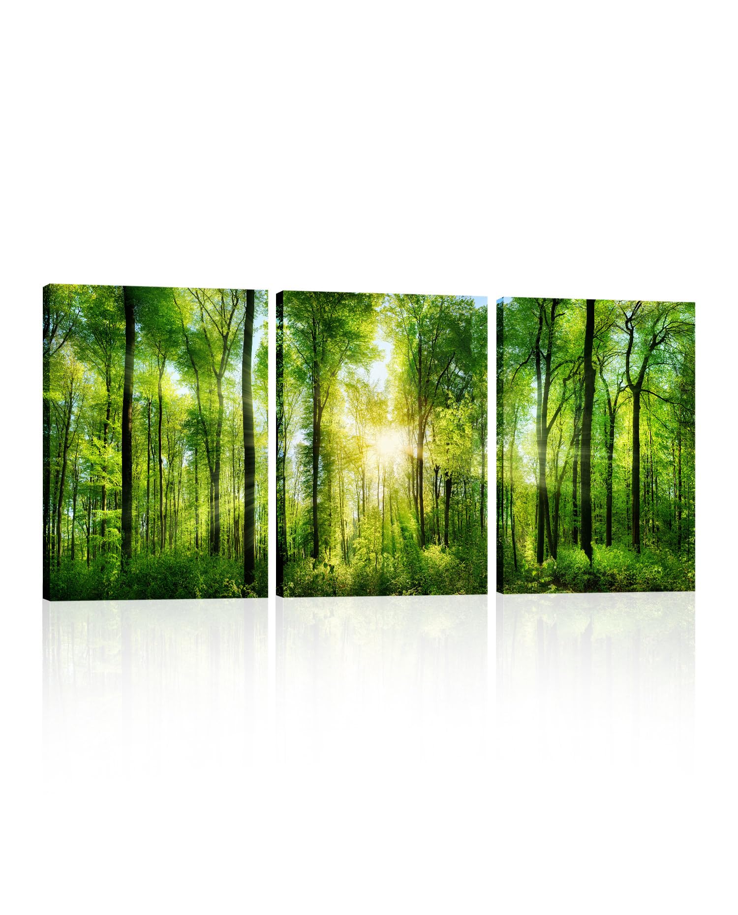 Art mural forêt pour sublimer un grand mur vide avec style et couleur