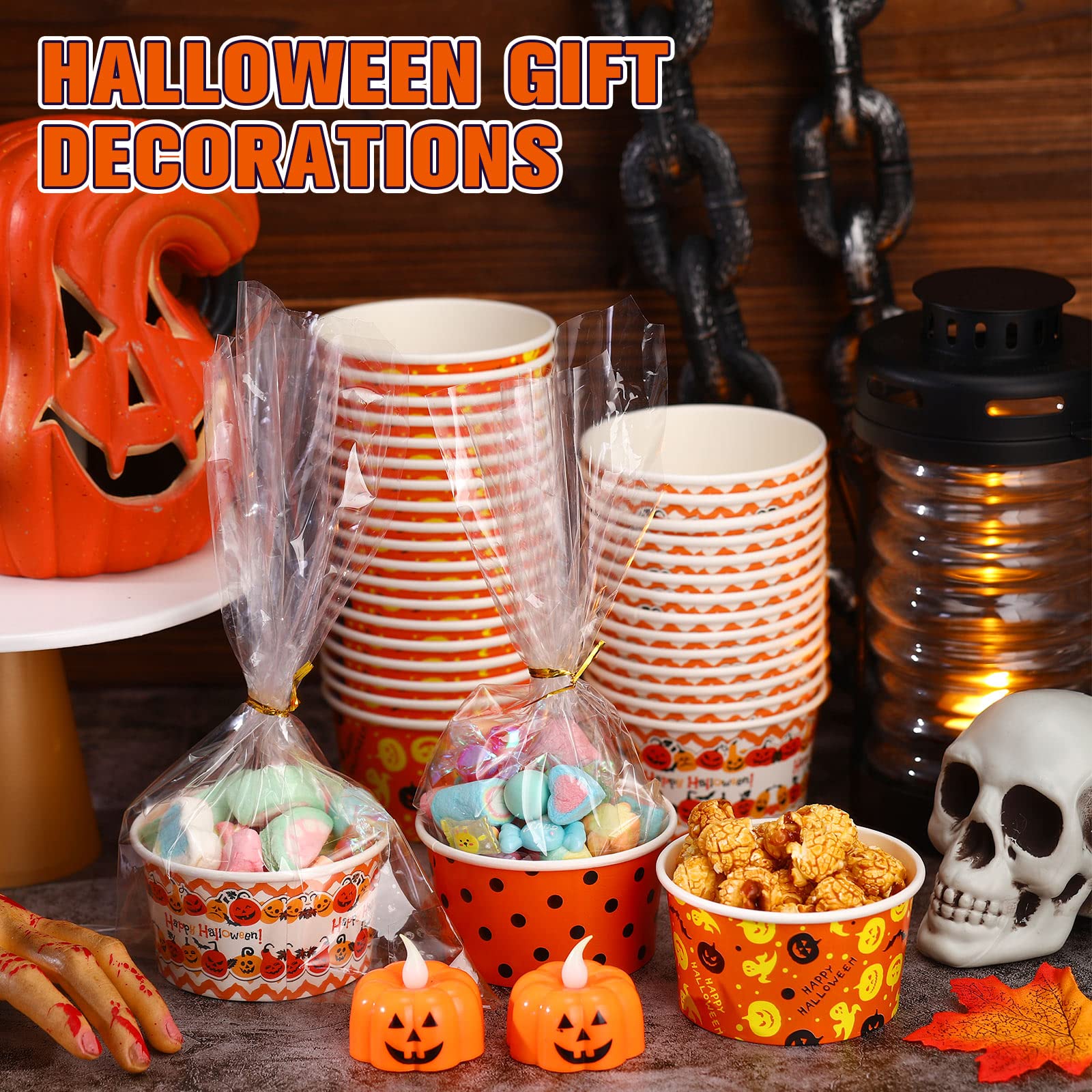 Amazon.co.jp: Yungyan 60個 9オンス ハロウィン 感謝祭 スナック