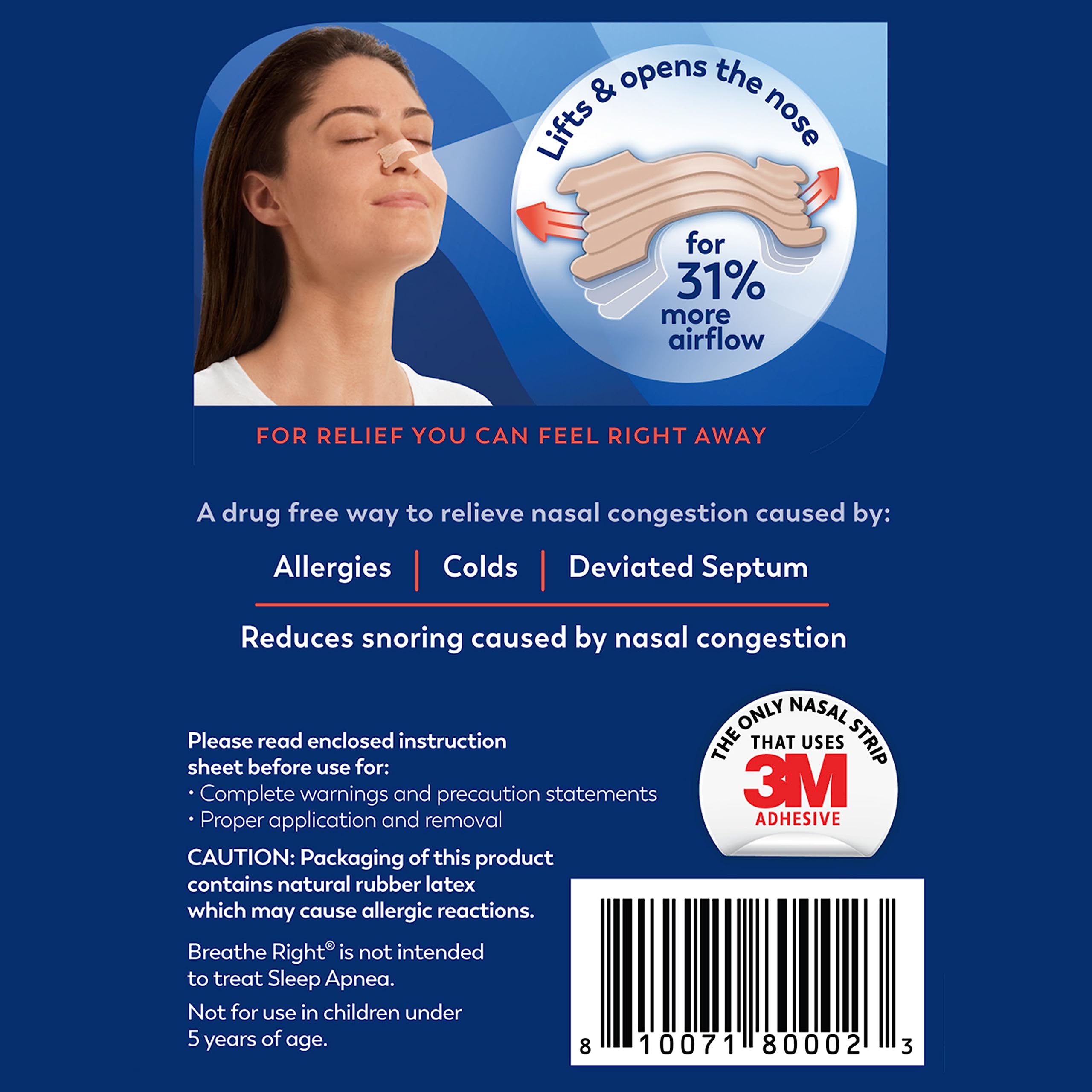 Breathe Right Nasal Strips, Extra, 26-Count Box