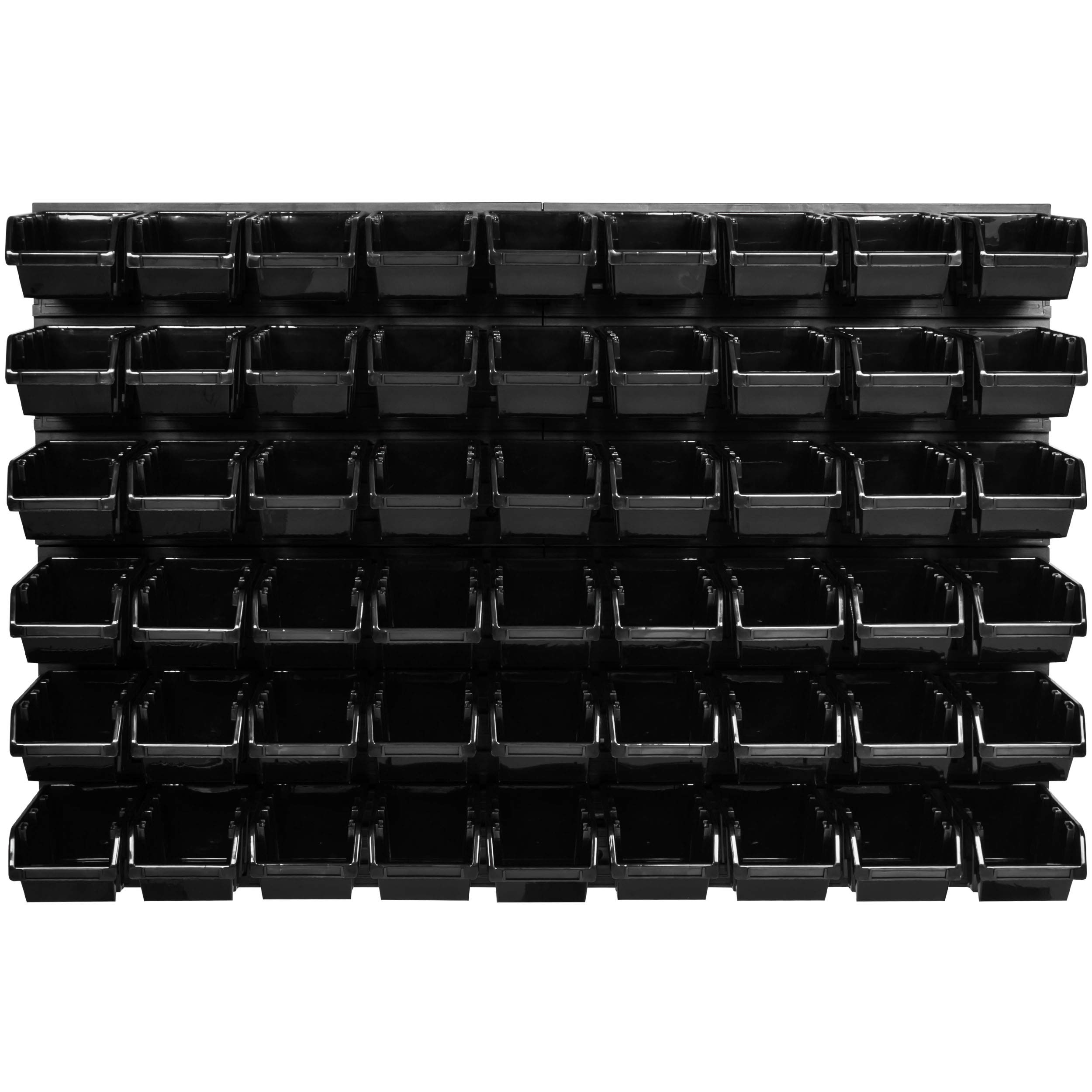 System magazynowy regał ścienny 1152 x 780 mm, 54 szt. pudełka, pojemniki do układania w stos, pojemniki do przechowywania, bardzo mocne płyty ścienne, regał, możliwość rozbudowy, regał warsztatowy, magazyn, regał ścienny, regał wtykowy