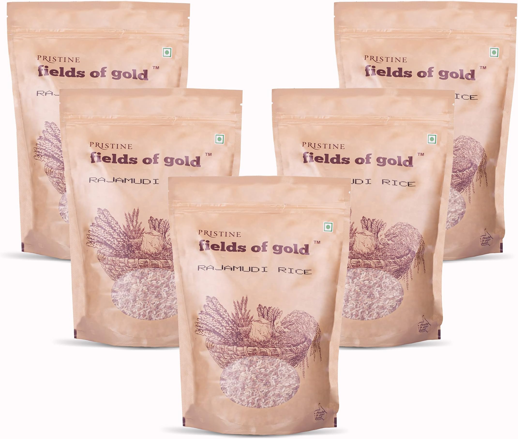 PRISTINE Fields of Gold Rajamudi Rice, 1kg each (Pack of 5)