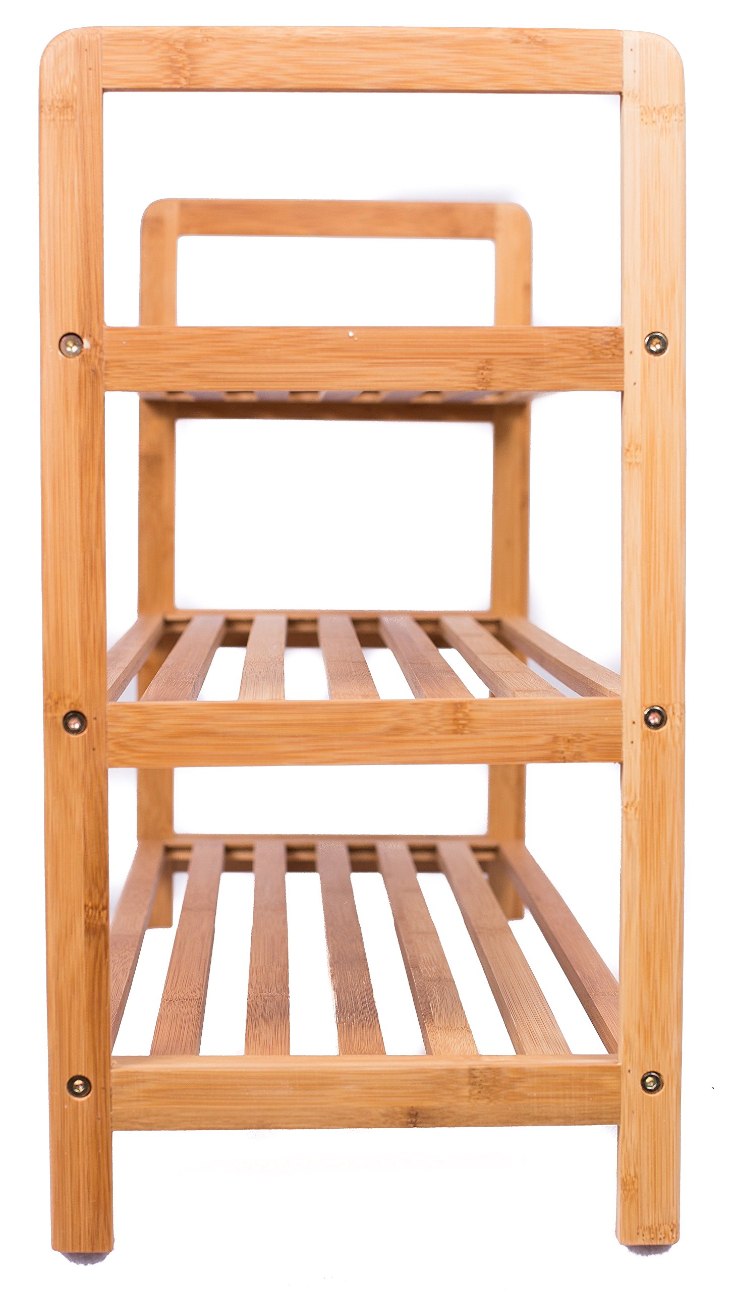 bamboo shoe rack amazon on Amazon Com Birdrock Home 3 Tier Free Standing Shoe Rack With Handles Bamboo Wood Closets And Entryway Organizer Fits 9 Pairs Of Shoes Home Improvement