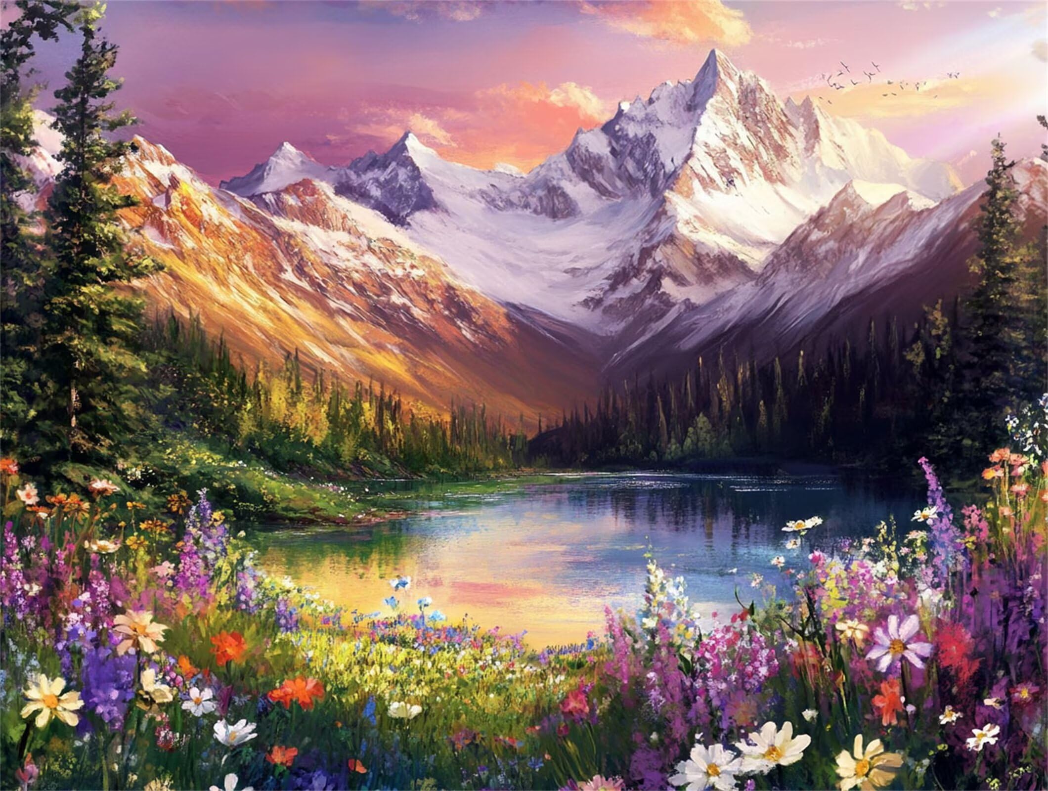 Diamond Painting Landschaft, 5D Diamond Painting Erwachsene 70x90cm qw1-691