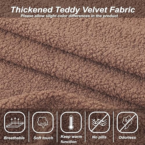 Miniatura 4 de HSONLINE Puf de 3 pies, acolchado suave relleno con relleno, lujoso puf con espuma de alto rebote para adultos y niños, sofá perezoso de felpa para