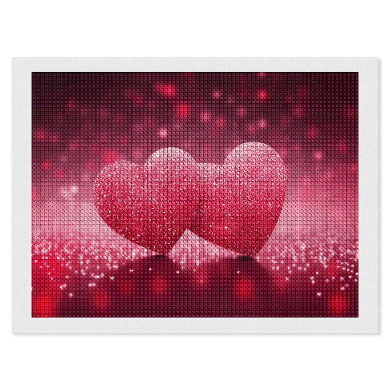 NONHAI Diamond Painting Kits for Adults - DIY Diamond Art Kits for Beginners - Full 5D Paint Drill Diamond Dots Paintings- Heart Diamonds Pictures Gem Art and Craft Wall Decor 12"x16"