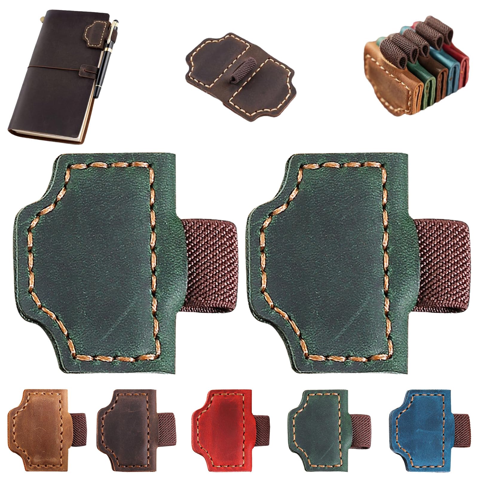 Bookmark with Pen Holder, Personalized Magnetic Leather Pen Holder Bookmark, Custom Leather Magnetic Bookmarks Pen Holder for Teachers Students Book