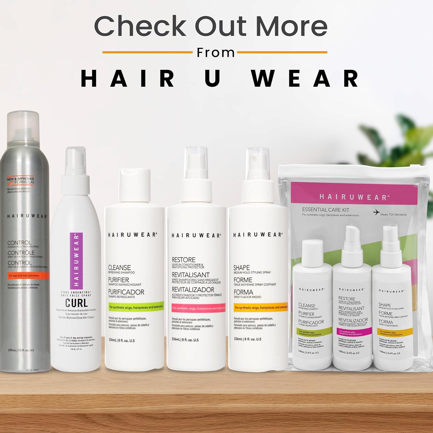 Strong Hold Finishing Hairspray For Wigs & Hair Extensions, Fast Drying, Non-sticky & Humidity Resistant - 10 Fl Oz