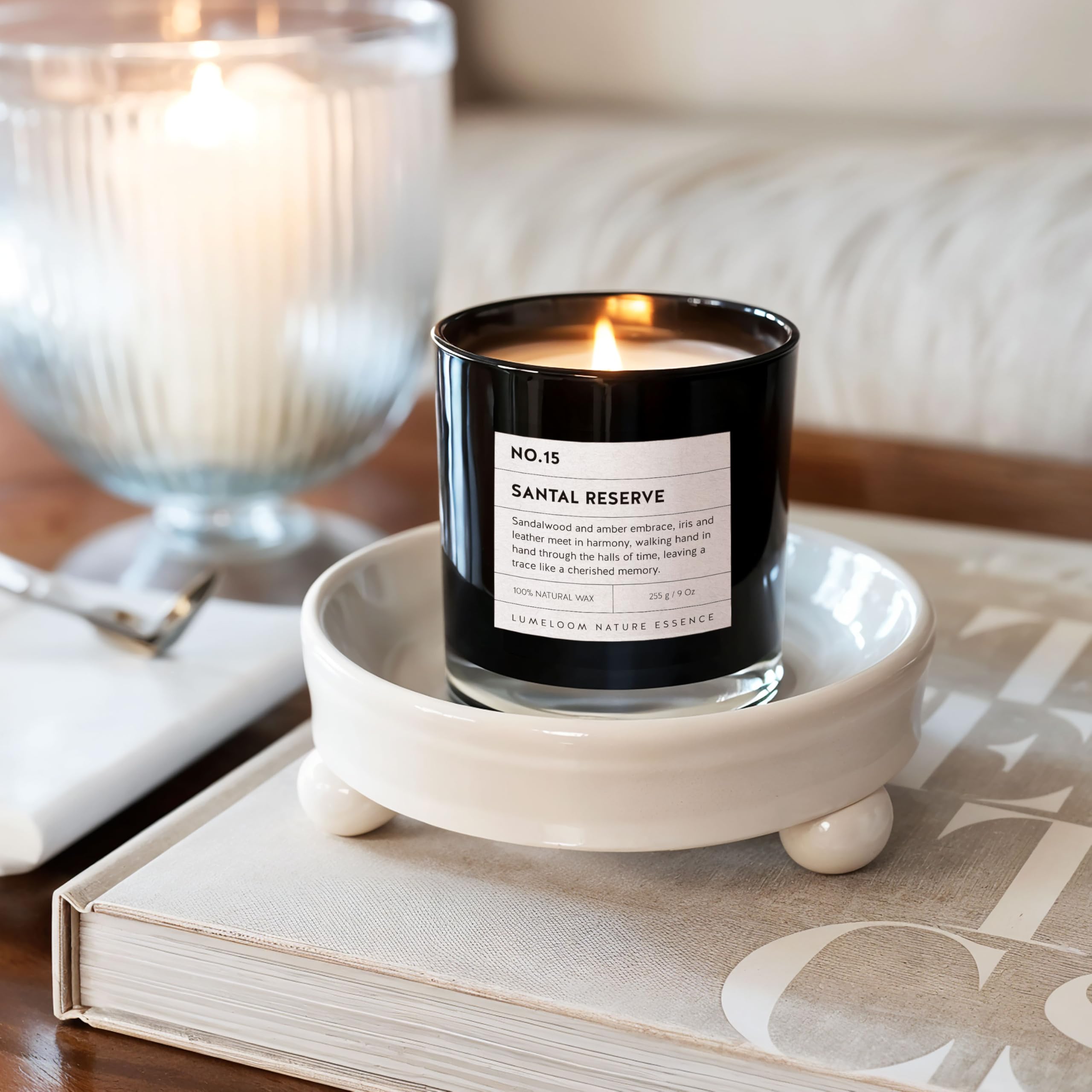 Best Byredo Candle Picks for 2026: Ranked 1 LUMELOOM Santal Reserve Scented Candle 9oz Soy Wax Candles for Home Scented — product photo