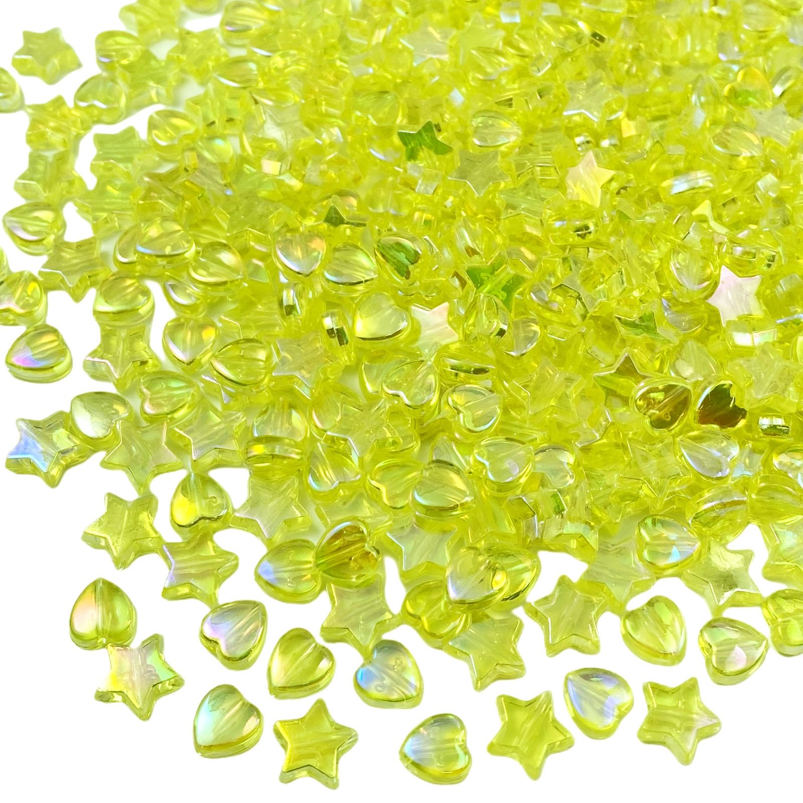 Assortiment de perles en acrylique cœur et étoile pour créer des cadeaux uniques en bijoux