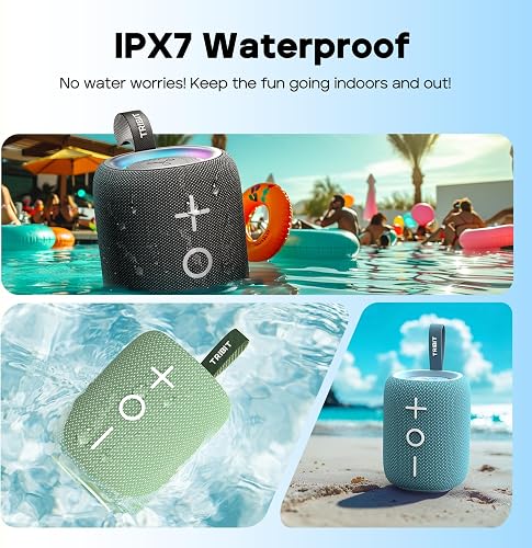 Tribit StormBox Mini+ Portable Bluetooth Speaker, 12W 360° Surround Sound - 8