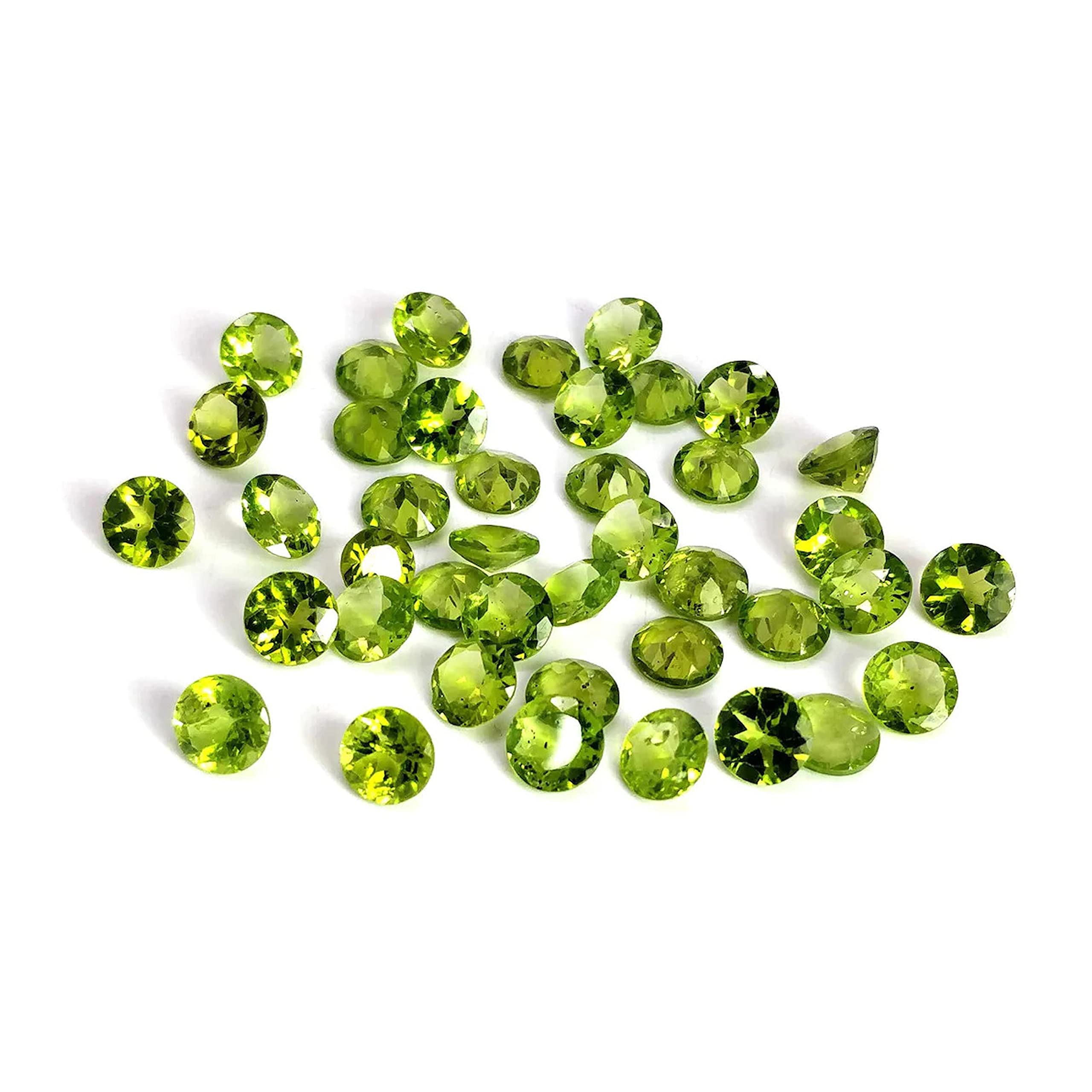 Péridot naturel 4mm qualité AAA pour création de bijoux d'exception - 6