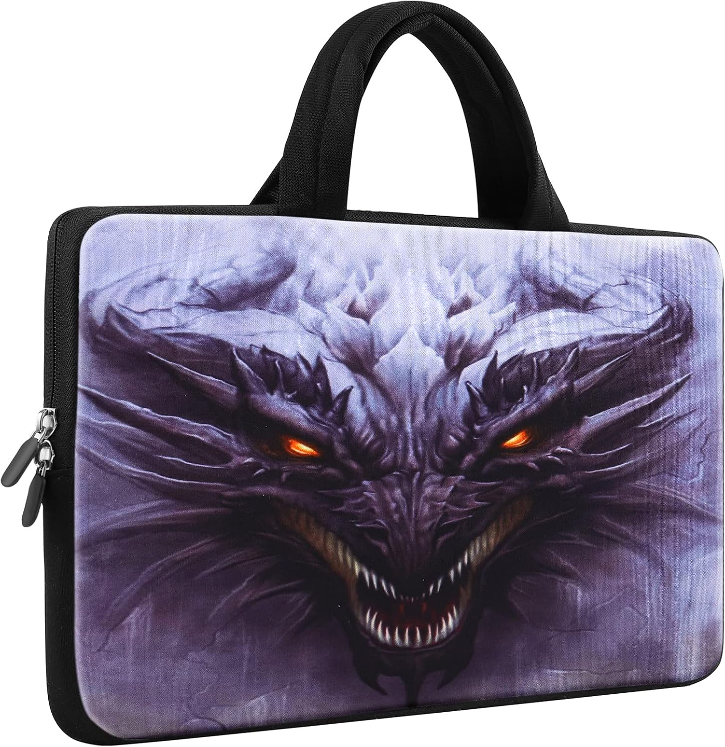 RICHEN 15 inch Neoprene Laptop Carrying Bag Chromebook Case Tablet Travel Cover with Handle Zipper Carrying Sleeve Case Bag Fits 14 15 15.4 inch Netbook/Laptop (14-15.4 inch, Dragon)