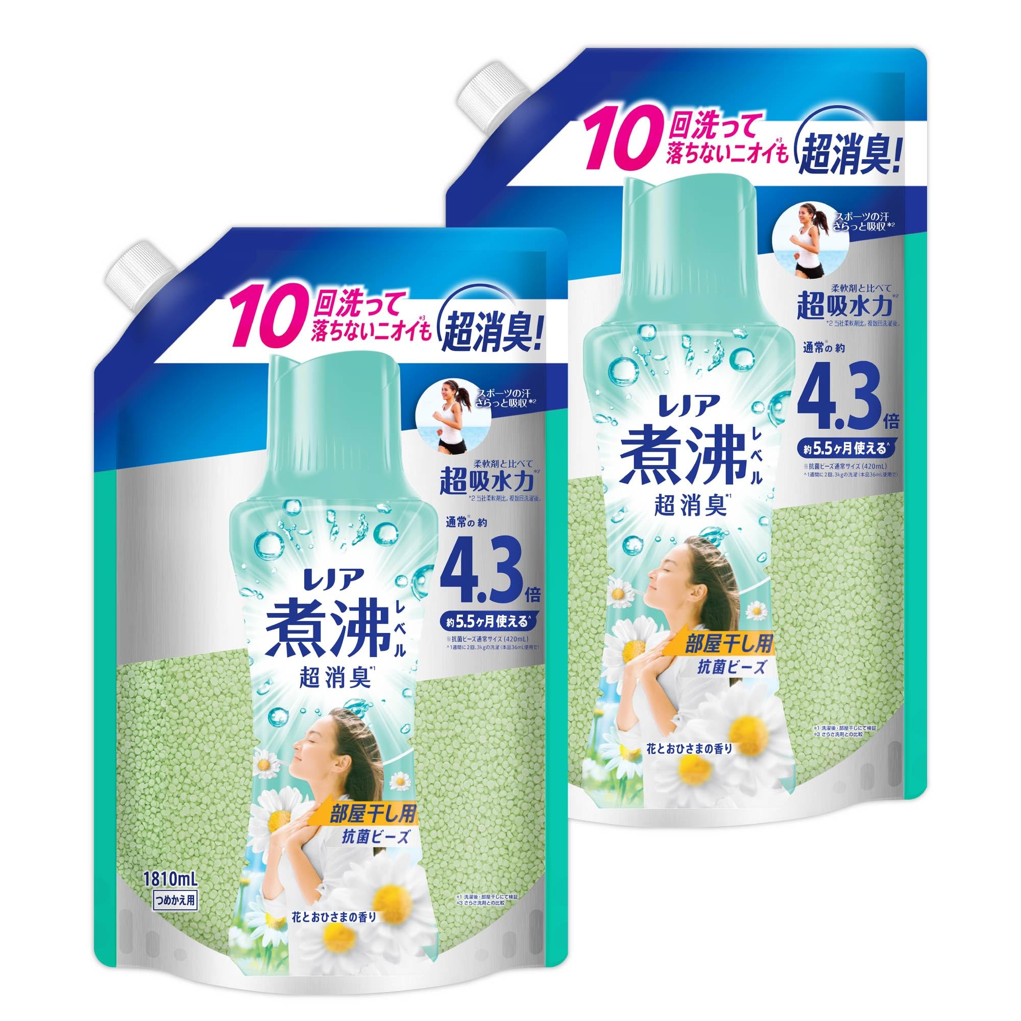 レノア Lenor 煮沸レベル超消臭 抗菌ビーズ 部屋干し 花とおひさまの香り…
