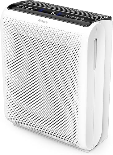 AROEVE Purificadores de aire para el hogar, habitación grande de hasta 1395 pies cuadrados con sensores láser de calidad del aire, filtro HEPA