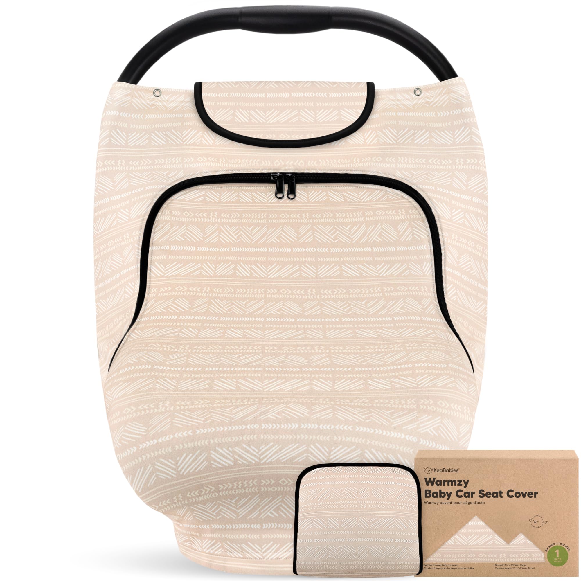Funda de silla de coche para bebés - Fundas de silla de para primavera, otoño, invierno - Funda elástica universal niños, niñas, funda de lactancia,Funda de silla de suave y transpirable (Sara)