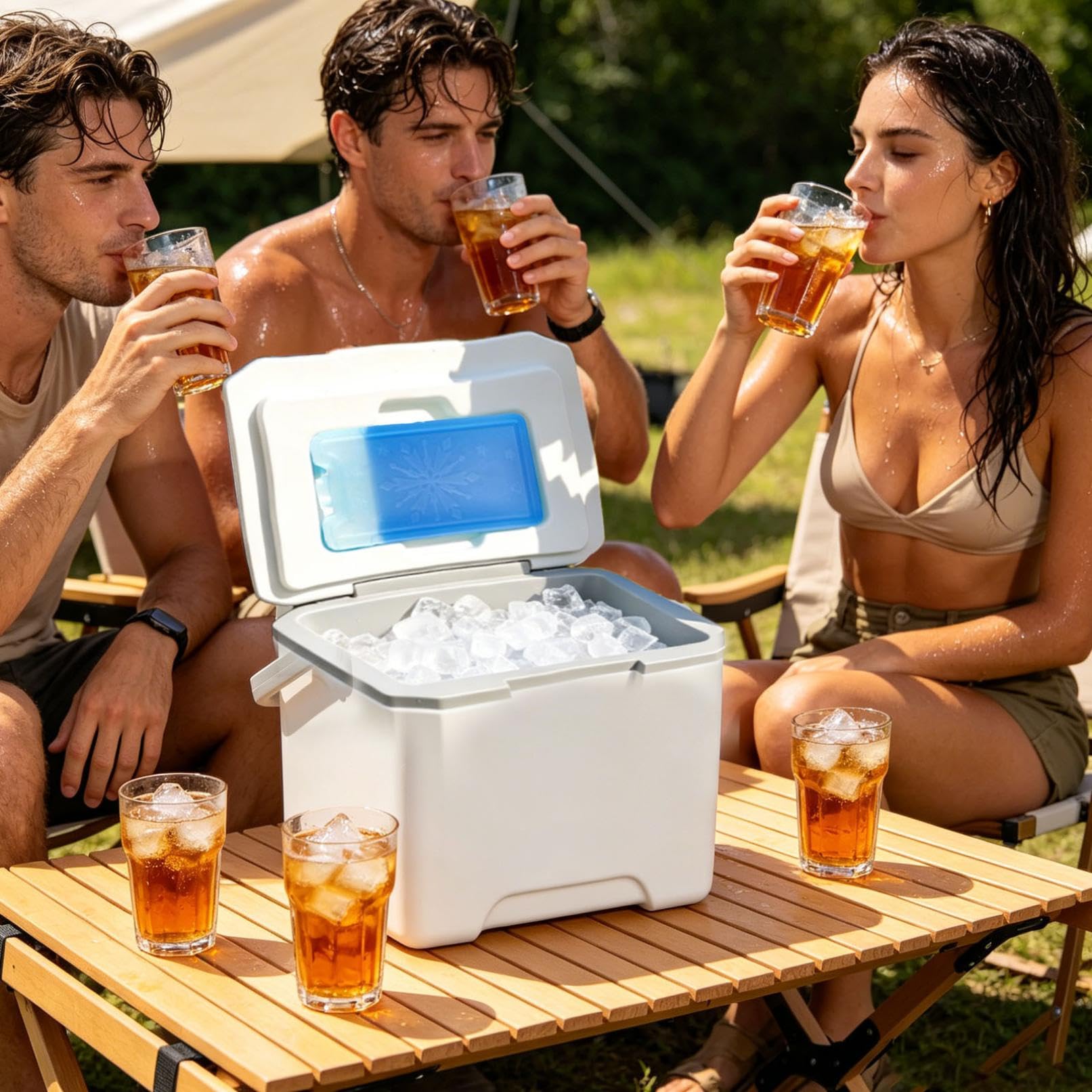 Kleine Kühlbox,Isolierbox Kühlung - Kühltasche für unterwegs - Outdoor Thermobox für Camping, Picknick & Garten