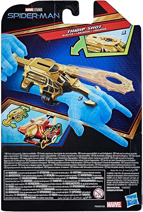 Spider-Man Marvel Thwip Shot Blaster Role Play Toy, Includes 3 Stretchy Web Projectiles, For Kids Ages 5 and Up