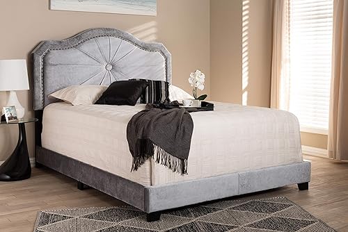 Miniatura 2 de Baxton Studio Camas (se requiere somier), King, gris