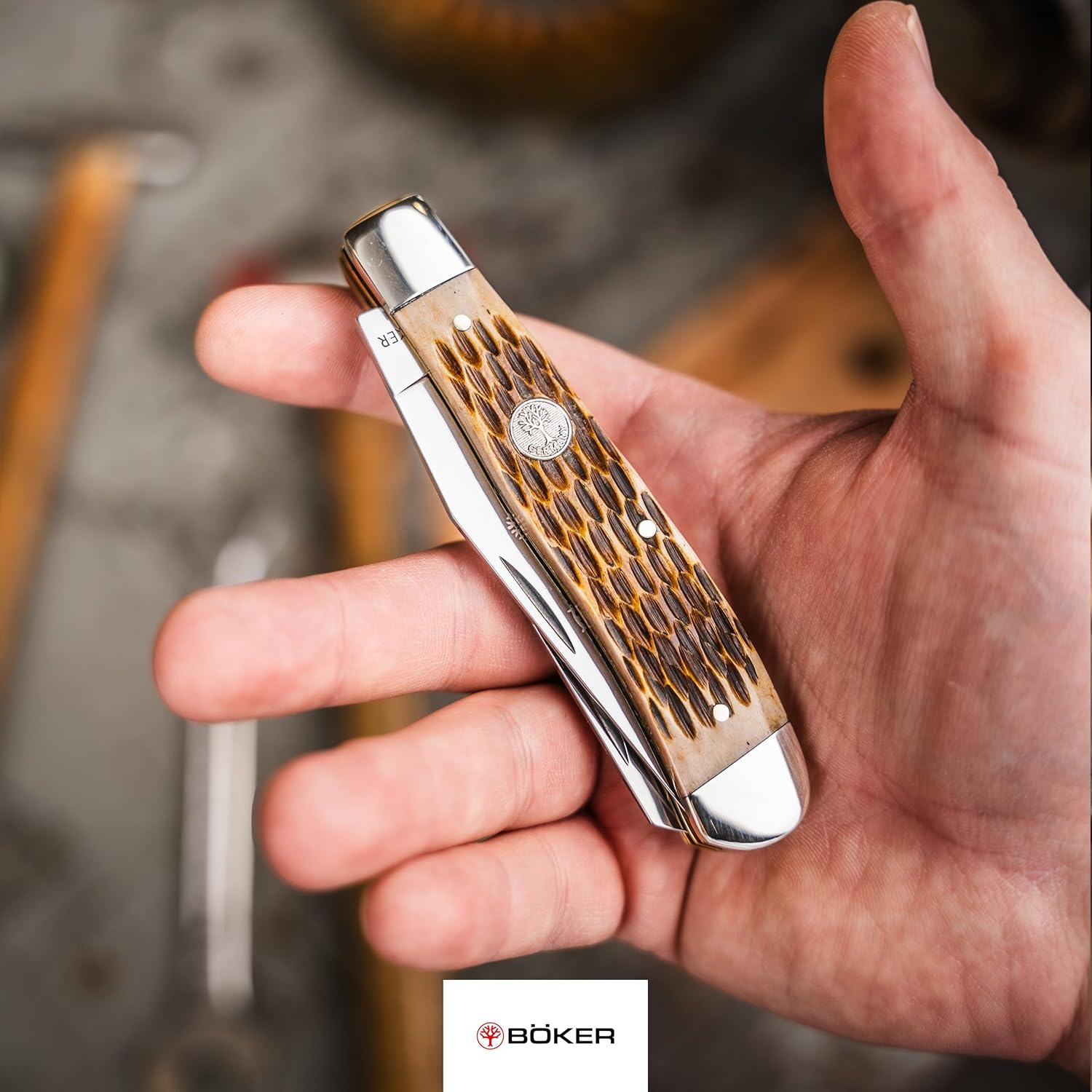 BOKER Traditional Series 2.0 Trapper, CPM-D2 Dual Blades, Slip Joint, Made in Solingen Germany (2024 Models)