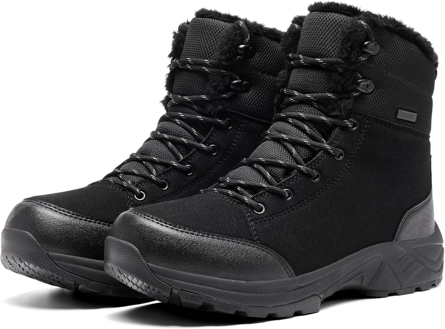 SHULOOK Men's Snow Boots Waterproof Warm Fur Lined Winter Hiking Boot Non-slip Outdoor Ankle High-top Shoes Work Hiker Trekking Trail - Image 6