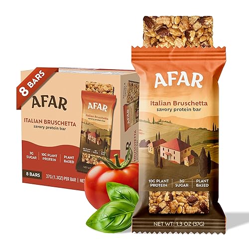 Afar Barras de proteínas saladas, bajas en azúcar, altas en proteínas, refrigerio saludable para adultos, barra de reemplazo de comida, textura
