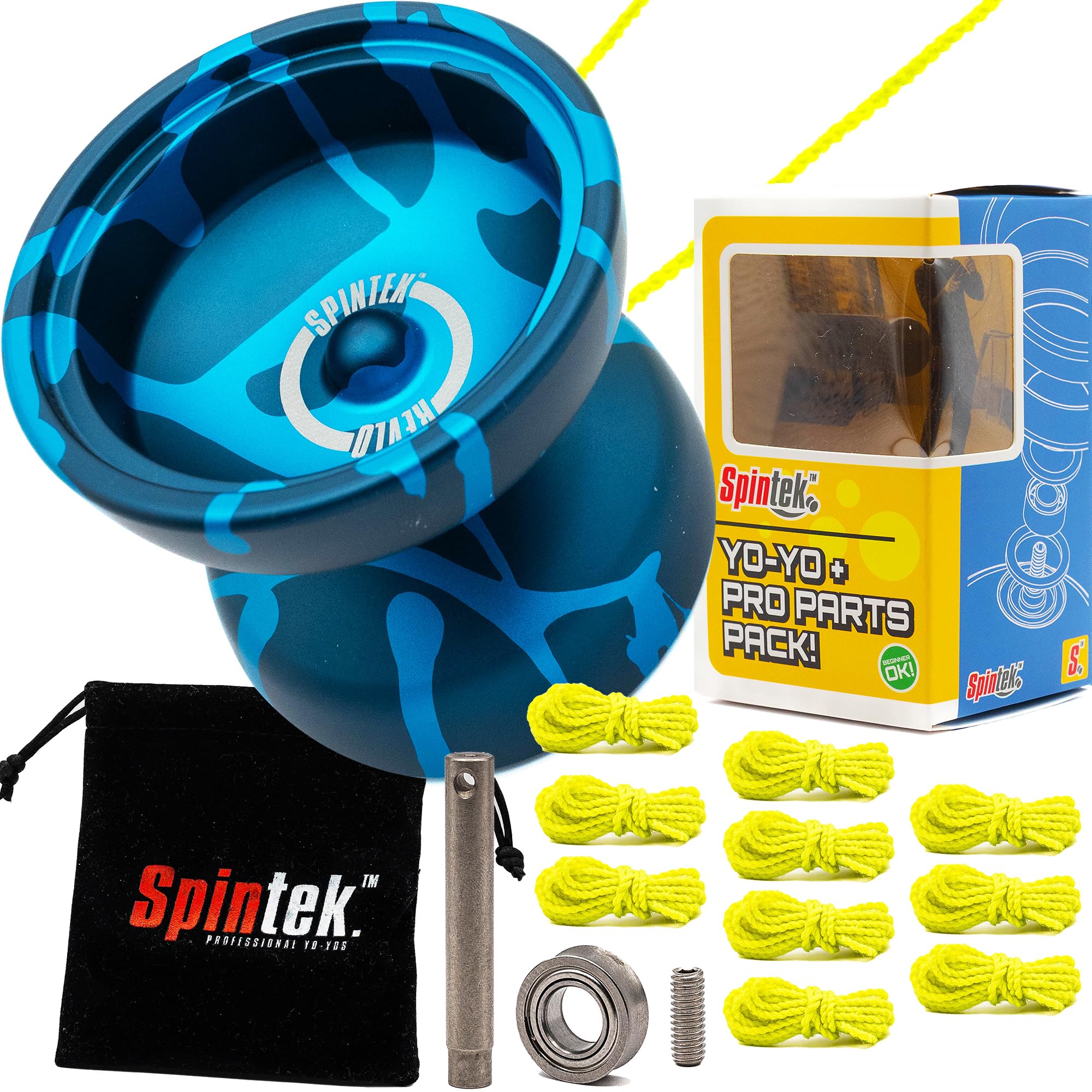 SPINTEK REVLO | A High End Professional Yoyo | The Yo Yo for Adults with Pro Yo-yo String Included | Easily Switch Between Responsive & Unresponsive Yoyoing | Master Both Pro and Beginner Tricks