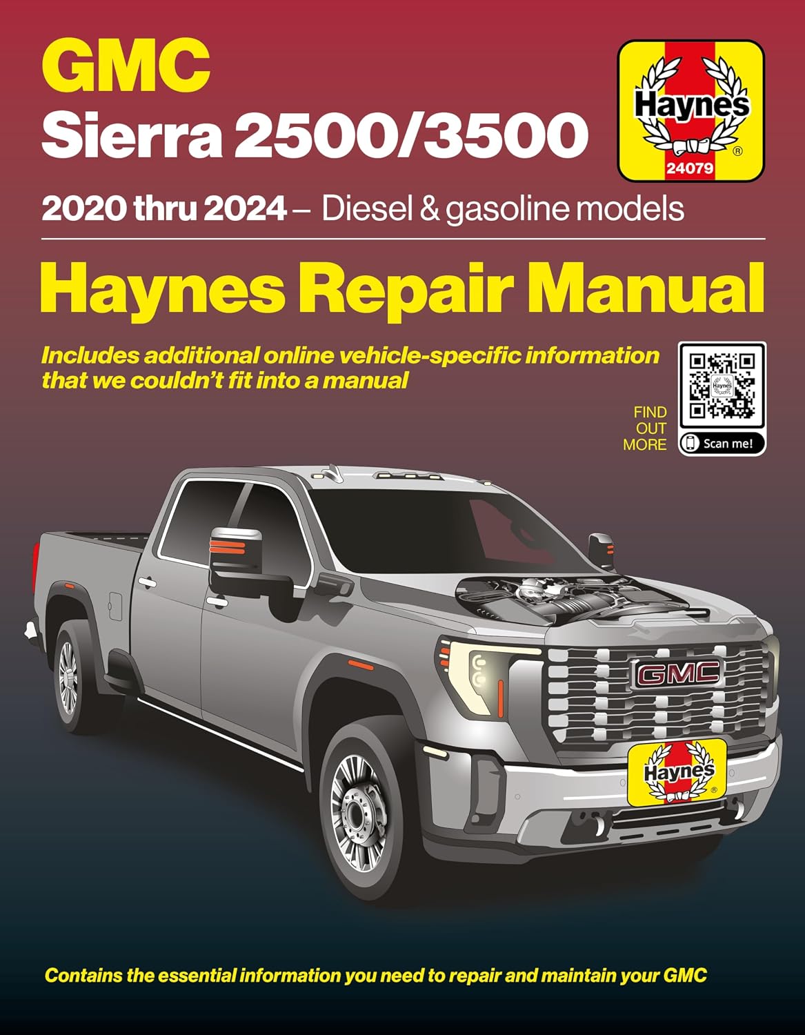 GMC Sierra 2500/3500 (2020–2024) Haynes Repair Manual: Covers 6.6L L5P Diesel & 6.6L L8T Gas (Online) – Maintenance, Repairs, Troubleshooting & Wiring Diagrams
