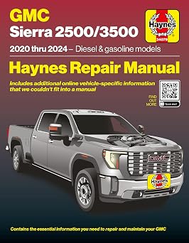 GMC Sierra 2500/3500 20202024 Haynes Repair Manual Covers 6.6L L5P Diesel & 6.6L L8T Gas Online Maintenance, Repairs, Troubleshooting & Wiring Diagrams