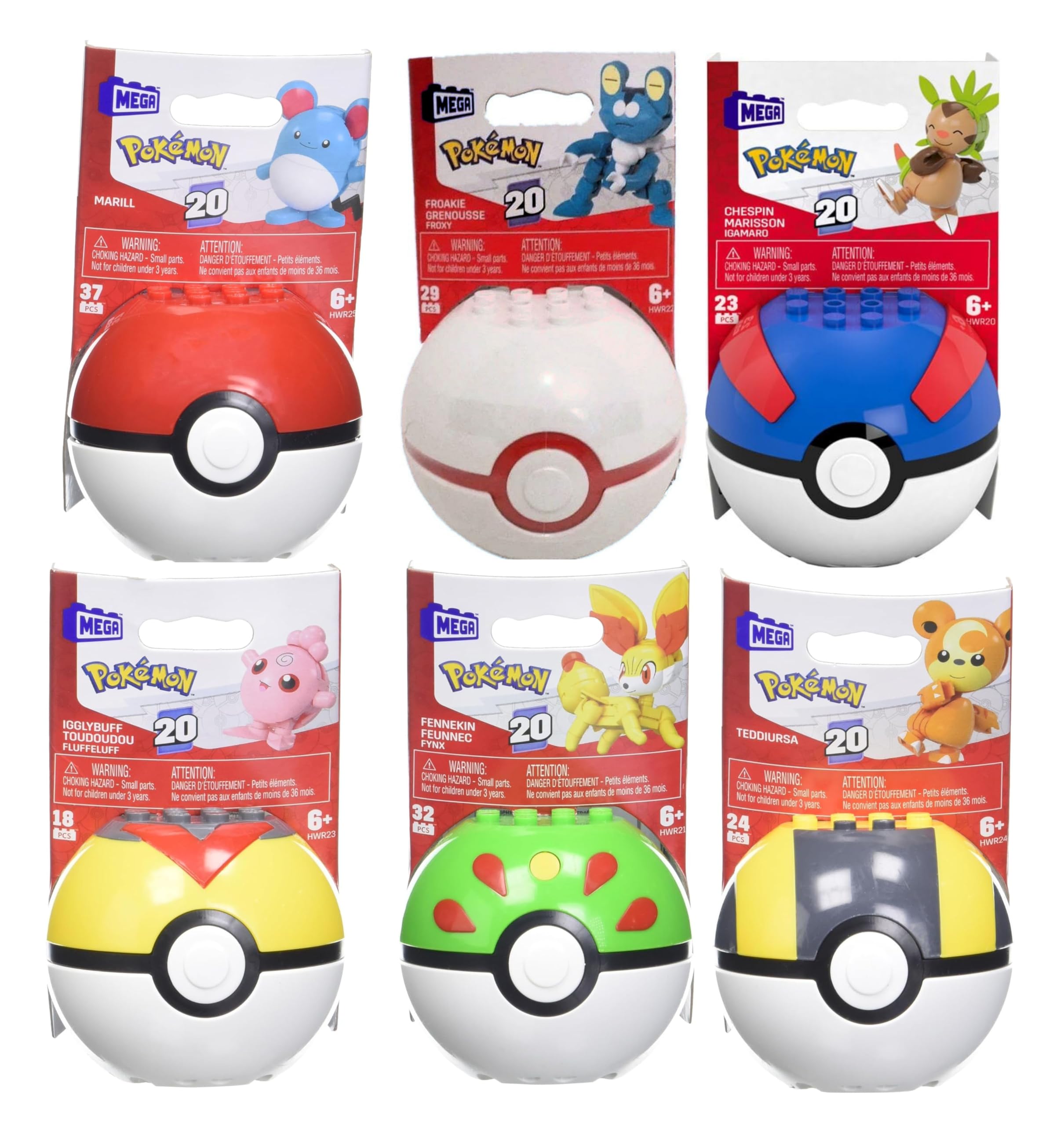 Amazon.com: Mega Construx Pokemon Series 20 Pokeball Collection